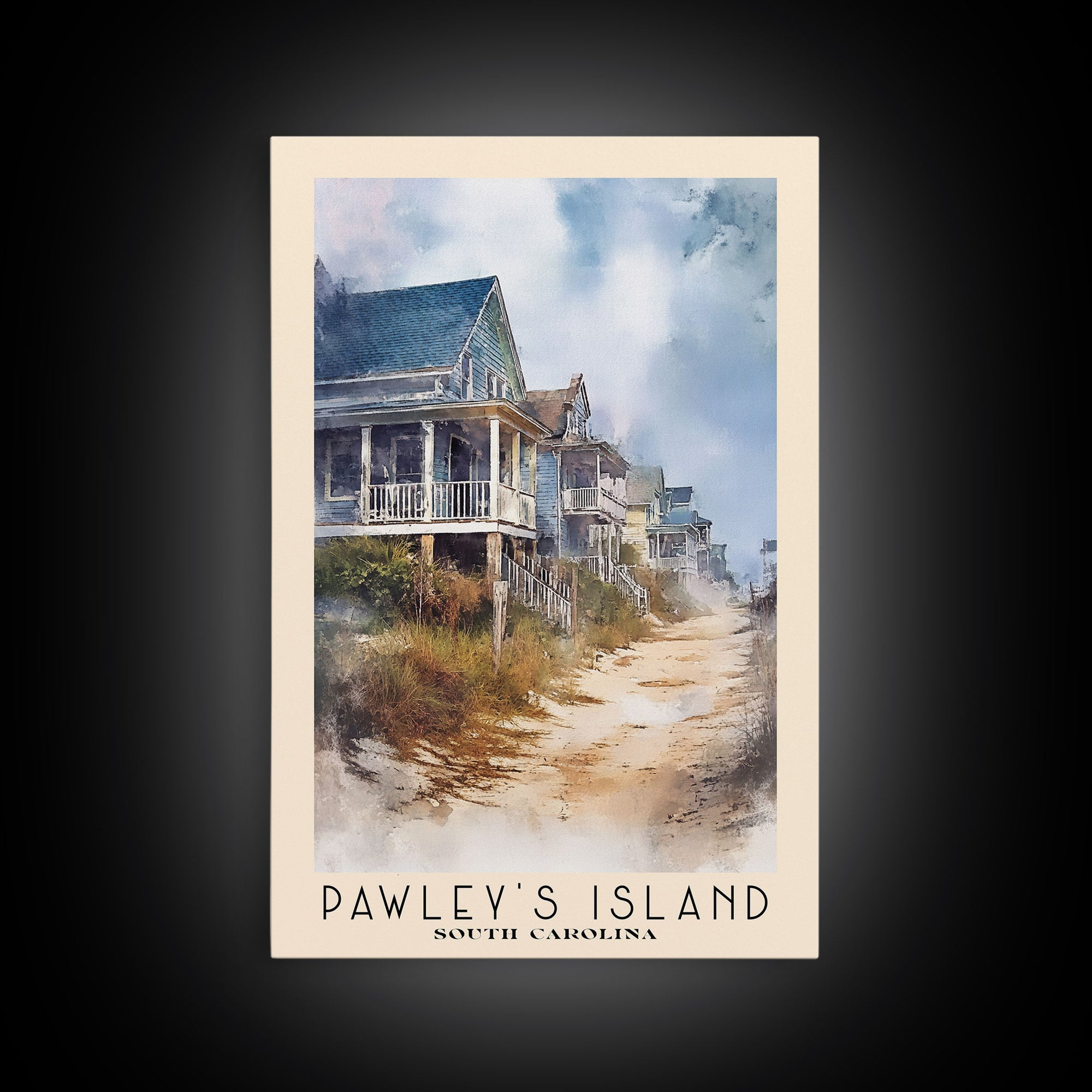 Pawley's Island, South Carolina Watercolor Print, Vacation Gift, South Carolina Wall Art, Beach Painting, Beach Decor, Beach Or Lakehouse Art