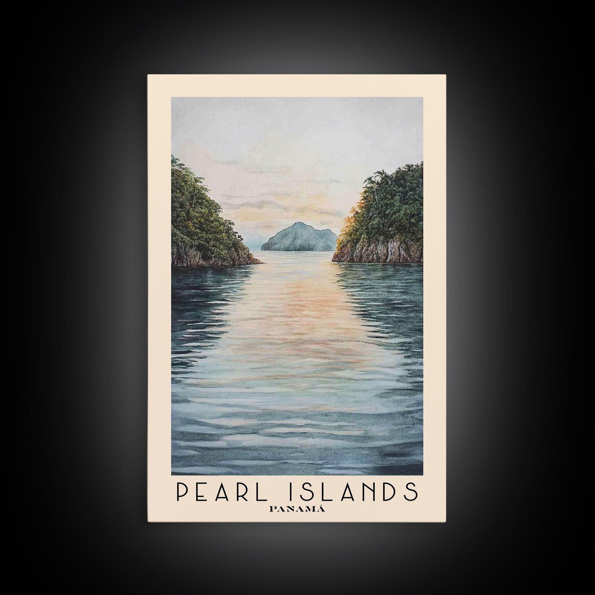 Pearl Islands, Panamá Watercolor Print, Vacation Gift, Panamá Wall Art, Beach Painting, Beach Decor, Beach Or Lakehouse Art