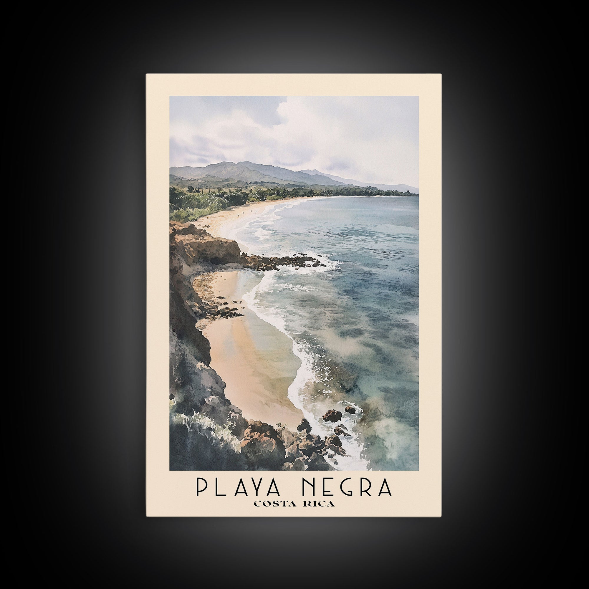 Playa Negra, Costa Rica Watercolor Print, Vacation Gift, Costa Rica Wall Art, Vacation Wall Art, Vacatation Memories, Beach Decor, Beach Or Lakehouse Art