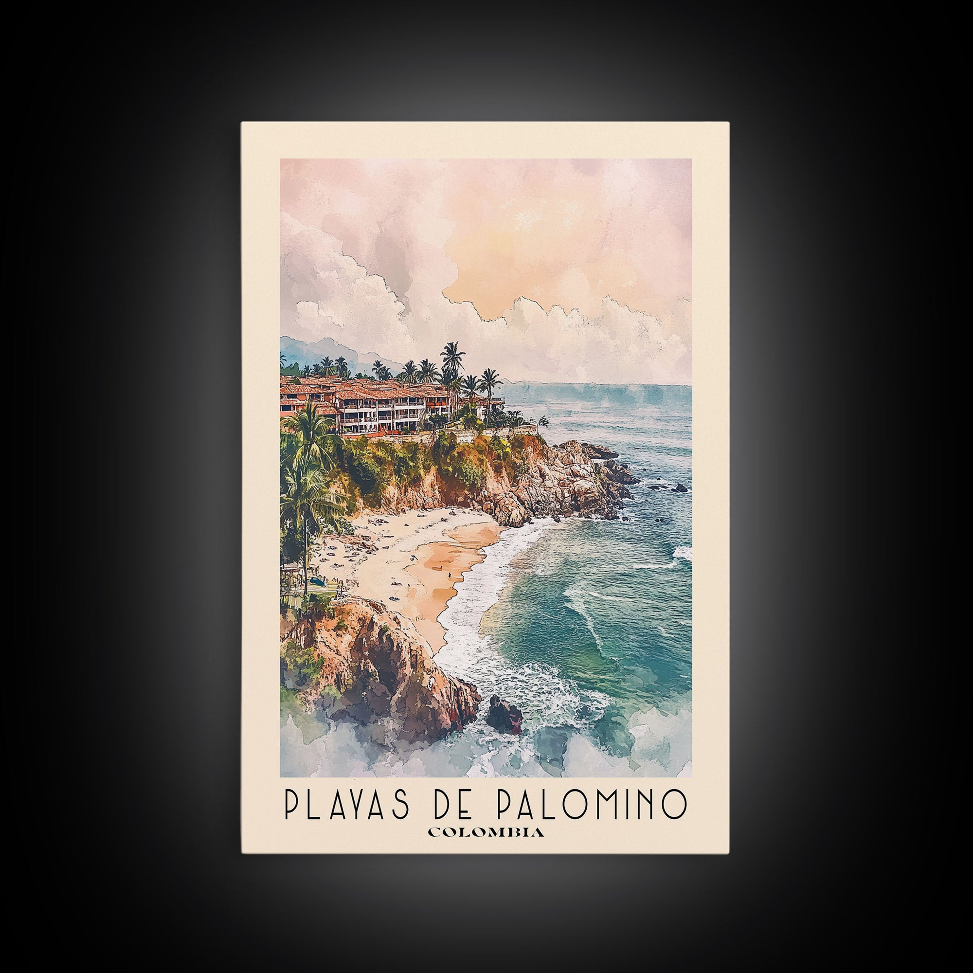 Playas de Palomino, Colombia Watercolor Print, Vacation Gift, Colombia Wall Art, Beach Painting, Beach Decor, Beach Or Lakehouse Art