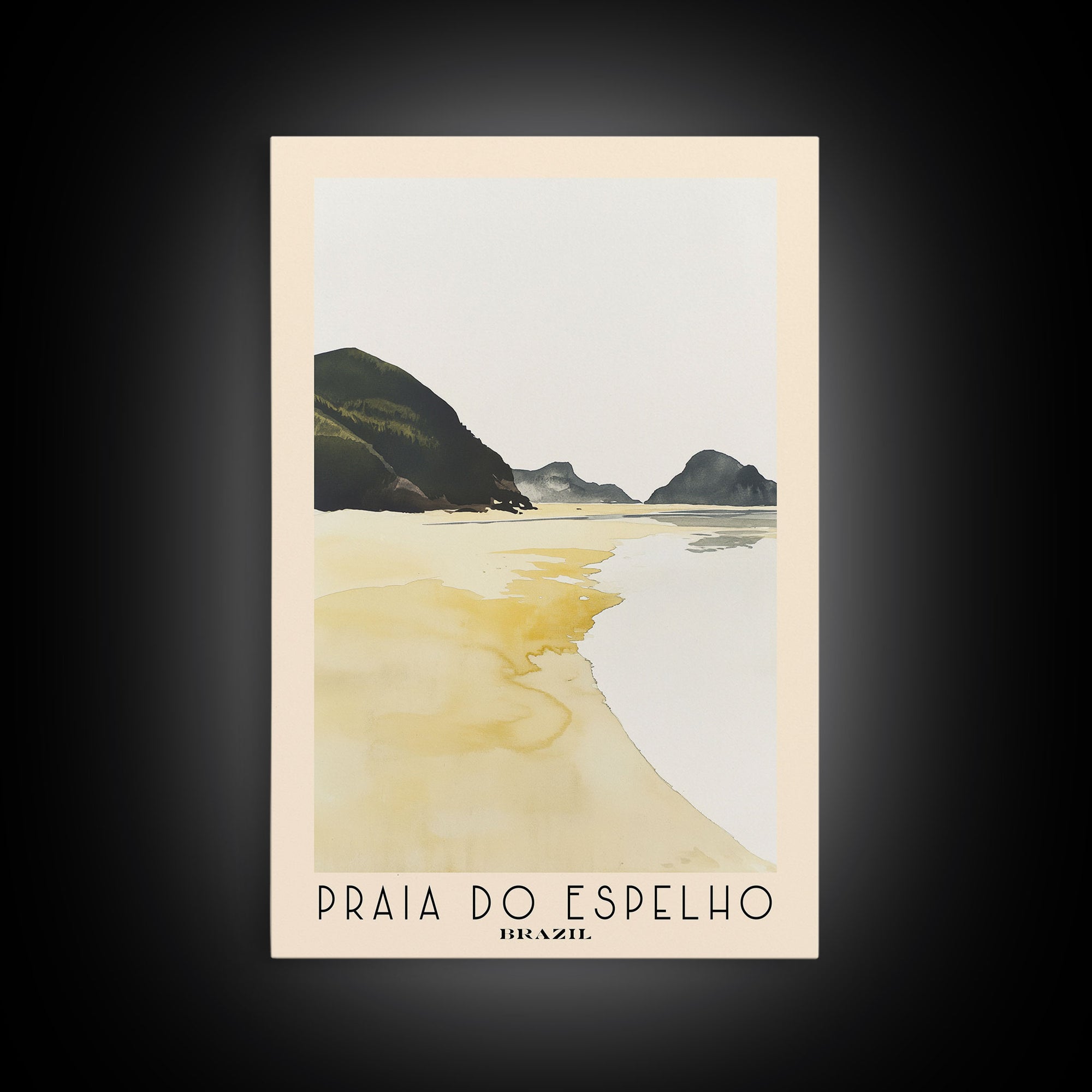 Praia do Espelho, Brazil Watercolor Print, Vacation Gift, Brazil Wall Art, Vacation Wall Art, Vacatation Memories, Beach Decor, Beach Or Lakehouse Art