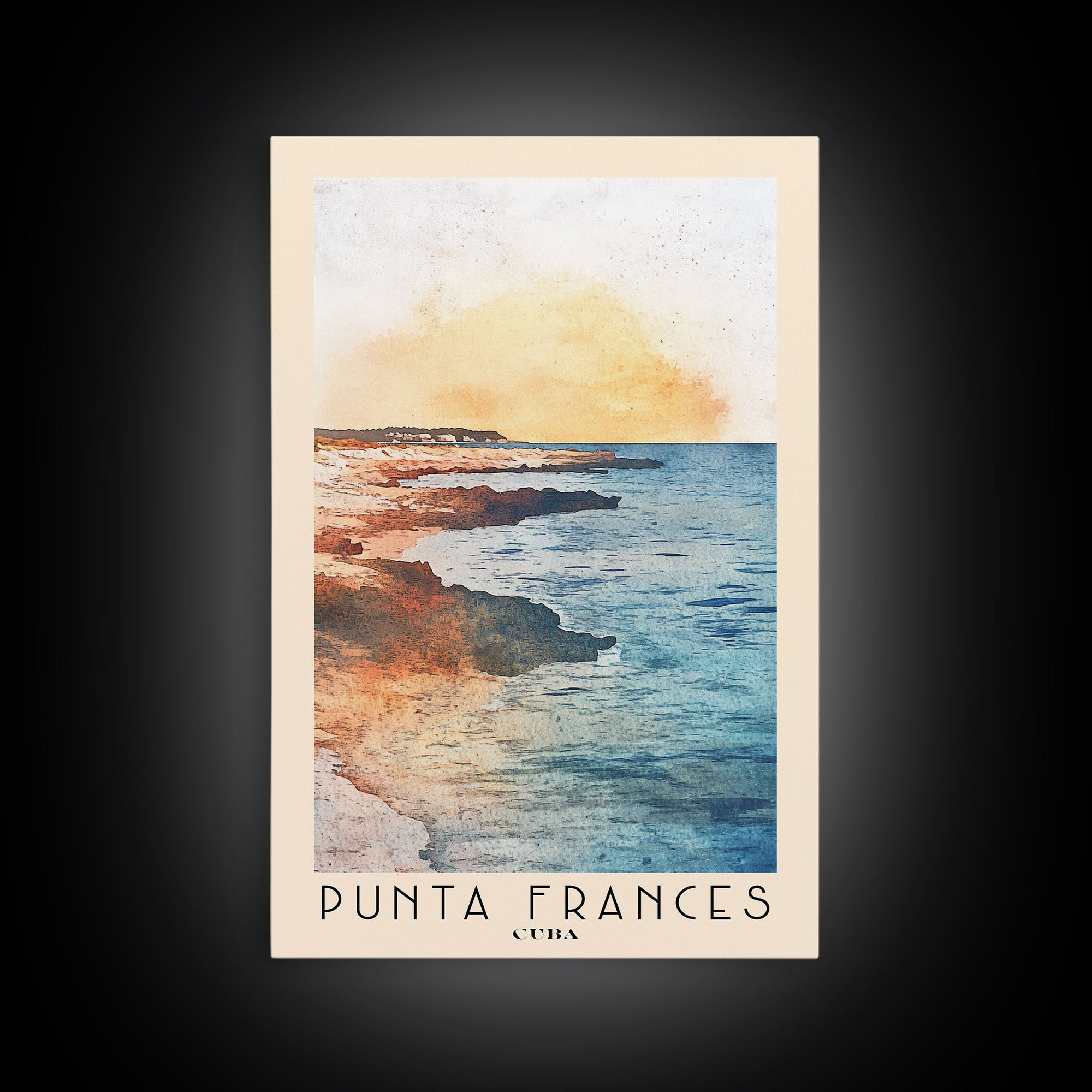 Punta Frances, Cuba Watercolor Print, Vacation Gift, Cuba Wall Art, Vacation Wall Art, Vacatation Memories, Beach Decor, Beach Or Lakehouse Art