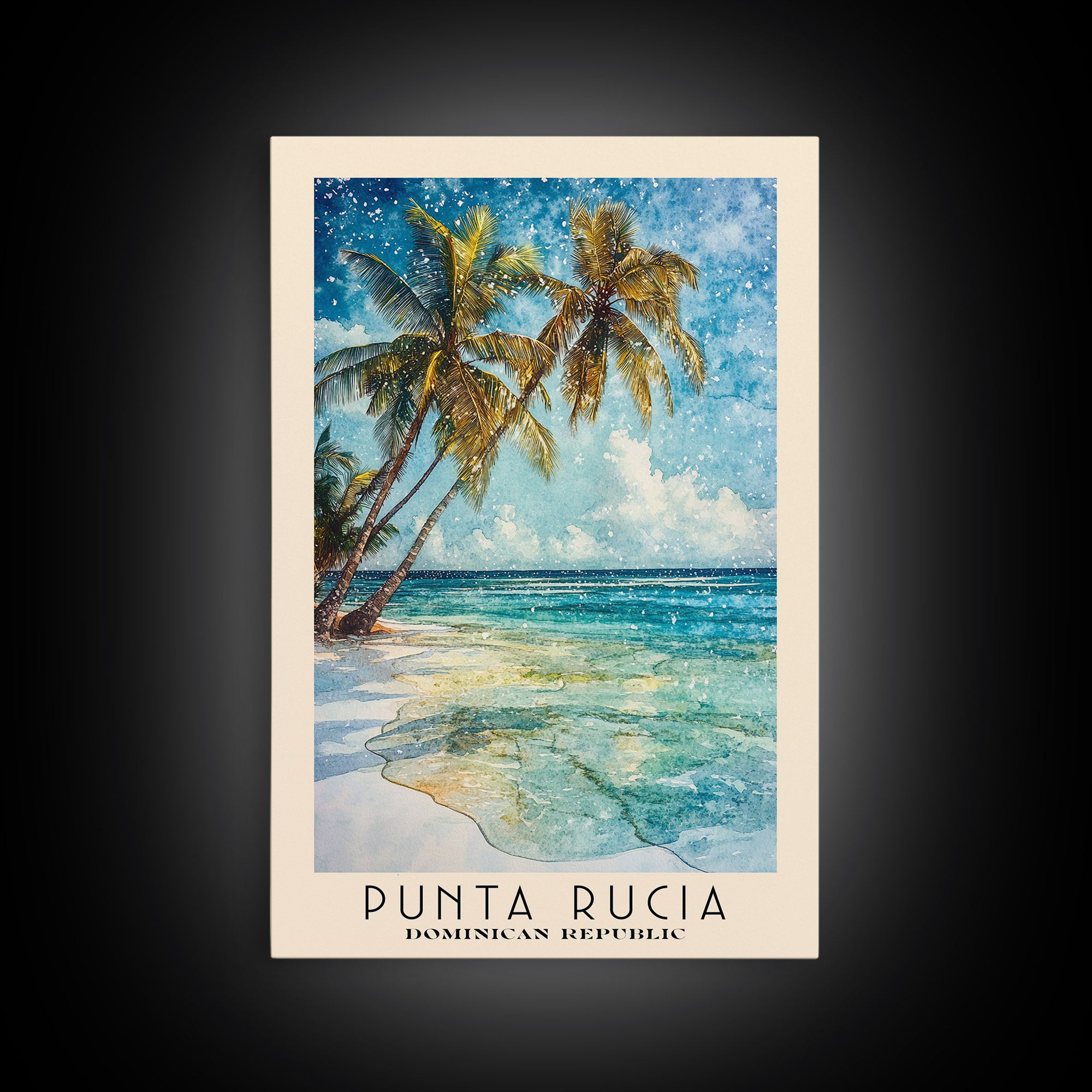 Punta Rucia, Dominican Republic Watercolor Print, Vacation Gift, Dominican Republic Wall Art, Beach Painting, Beach Decor, Beach Or Lakehouse Art