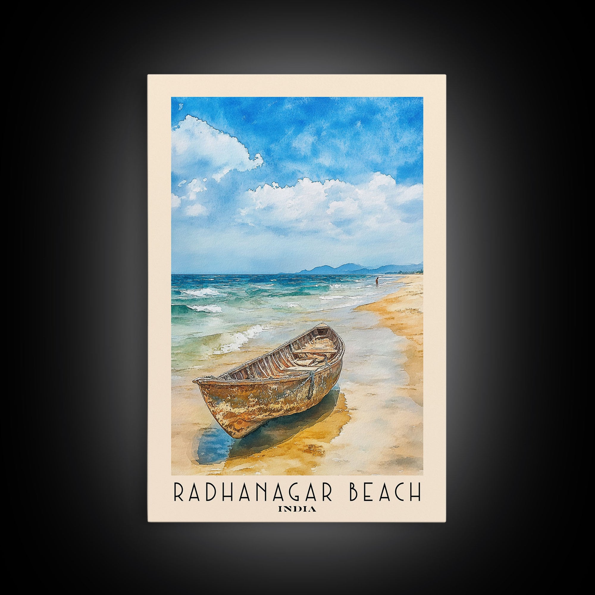 Radhanagar Beach, India Watercolor Print, Vacation Gift, India Wall Art, Beach Painting, Beach Decor, Beach Or Lakehouse Art