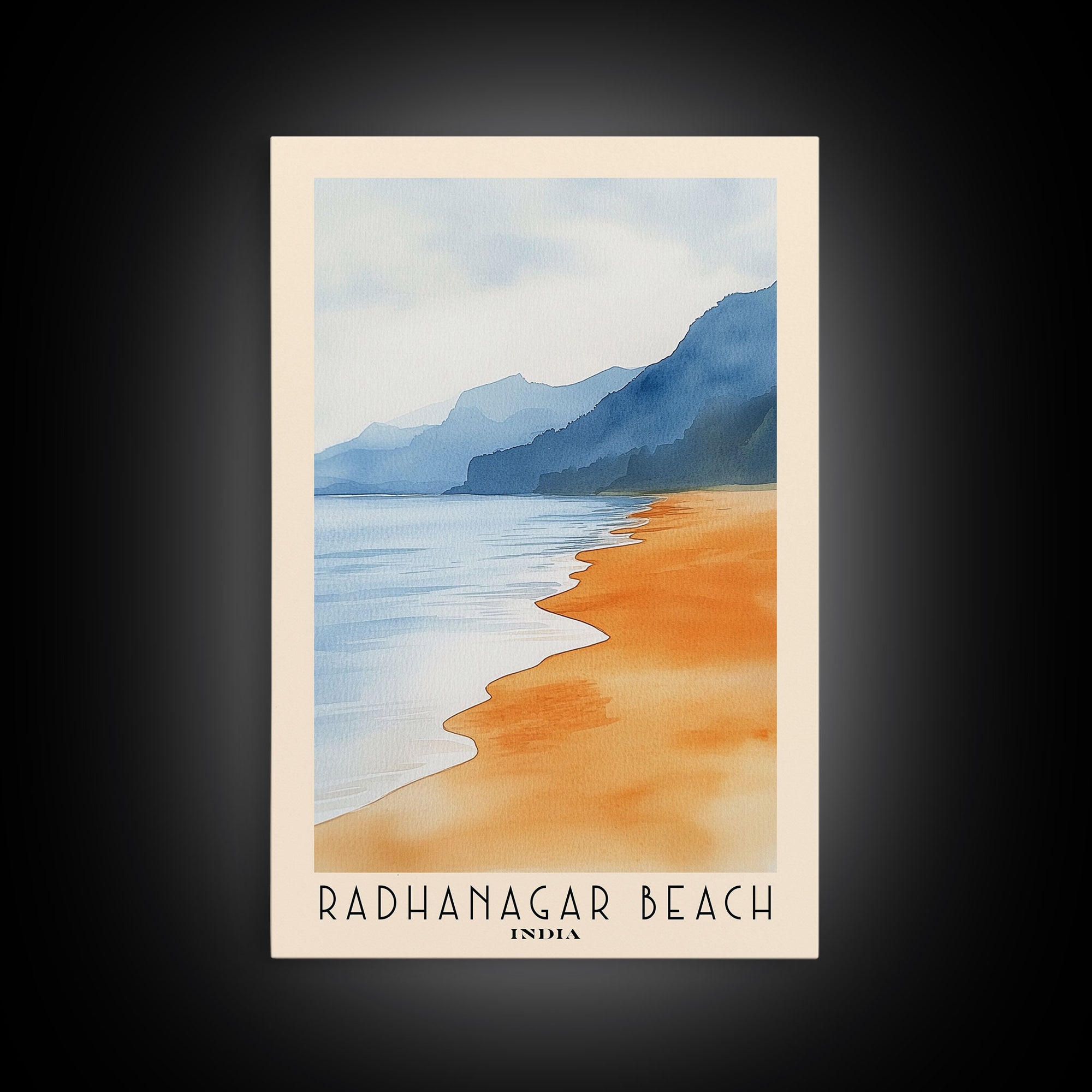 Radhanagar Beach, India Watercolor Beach Print, Vacation Gift, India Wall Art, Beach Painting, Beach Decor, Beach Painting