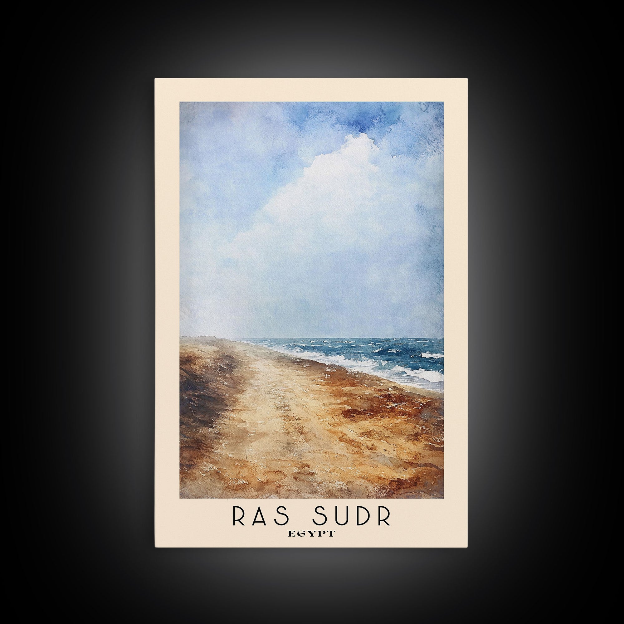 Ras Sudr, Egypt Watercolor Print, Vacation Gift, Egypt Wall Art, Vacation Wall Art, Vacatation Memories, Beach Decor, Beach Or Lakehouse Art