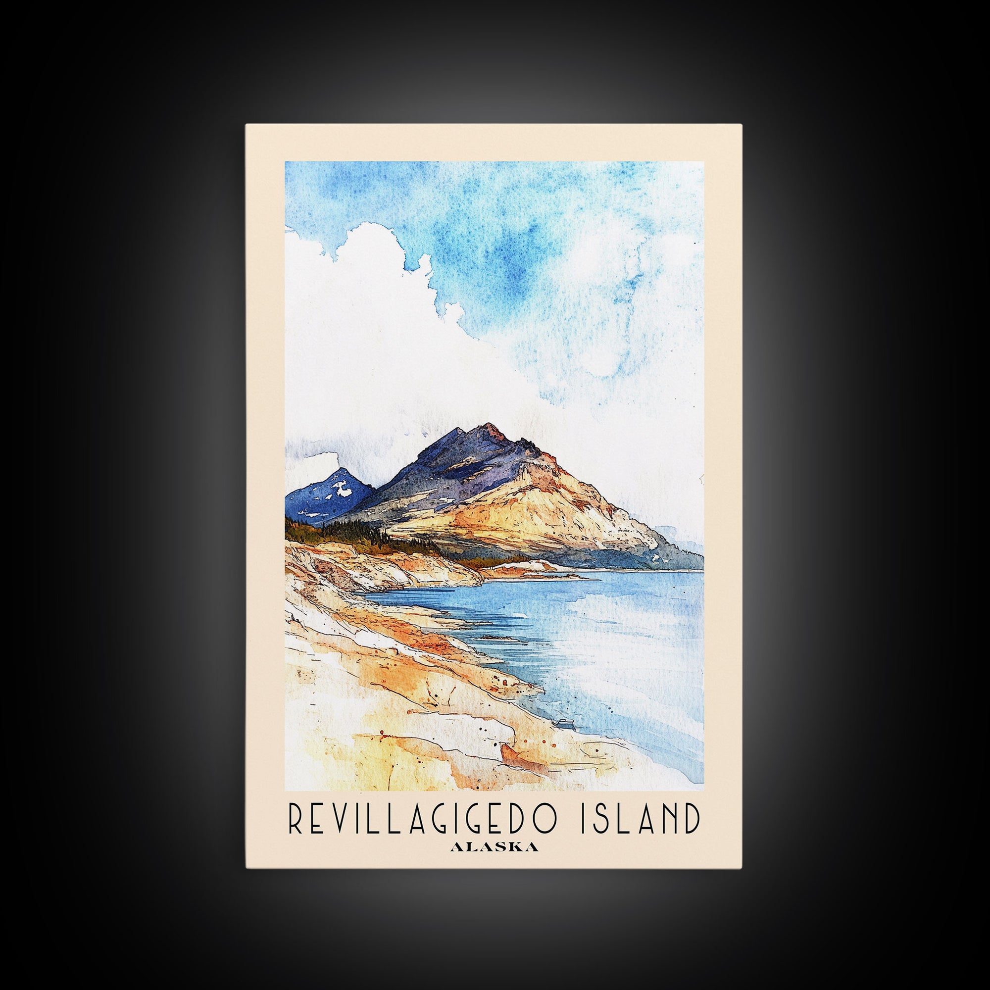 Revillagigedo Island, Alaska Watercolor Print, Vacation Gift, Alaska Wall Art, Vacation Wall Art, Vacatation Memories, Beach Decor, Beach Or Lakehouse Art