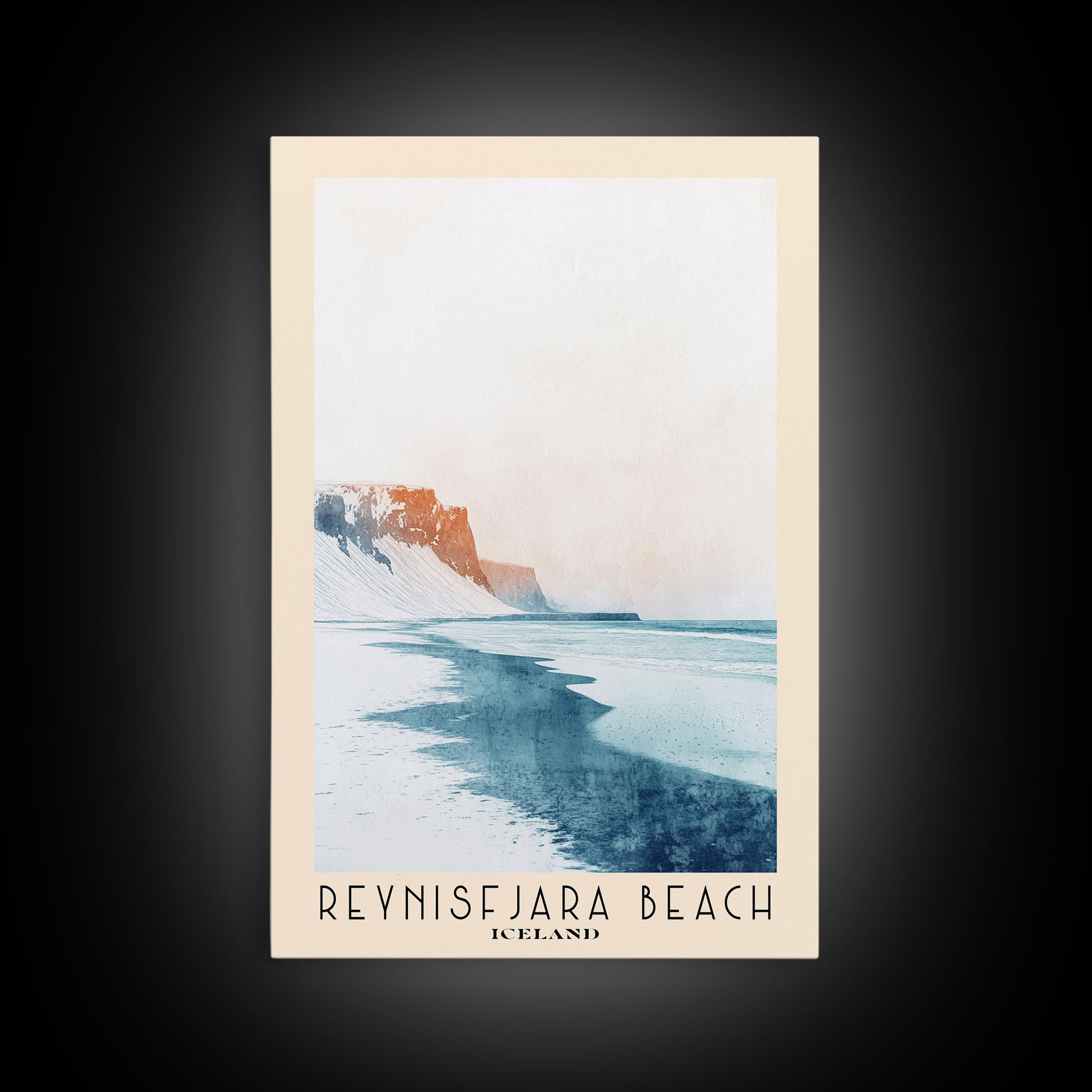 Reynisfjara Beach, Iceland Watercolor Print, Vacation Gift, Iceland Wall Art, Beach Painting, Beach Decor, Beach Or Lakehouse Art