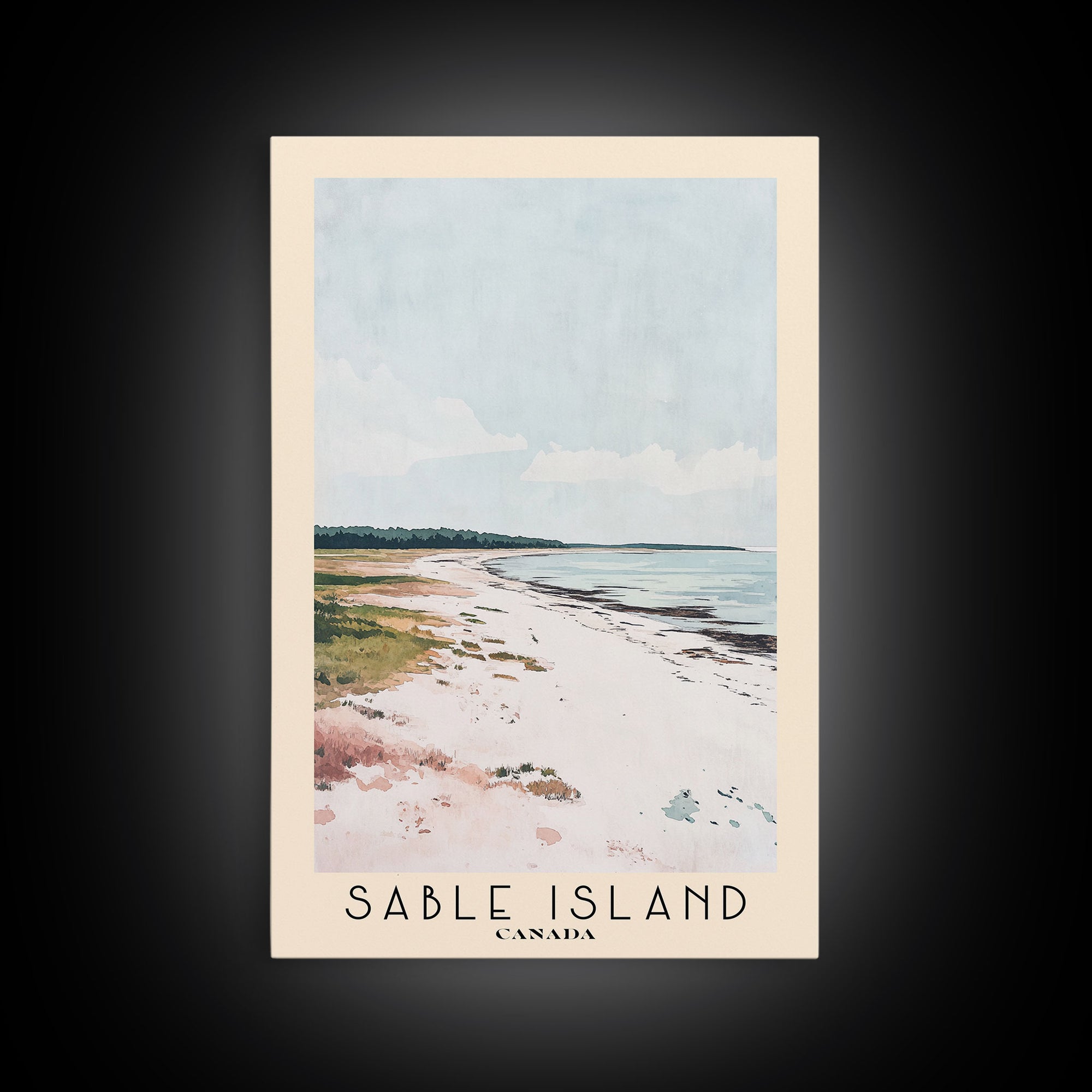 Sable Island, Canada Watercolor Print, Vacation Gift, Canada Wall Art, Beach Painting, Beach Decor, Beach Or Lakehouse Art