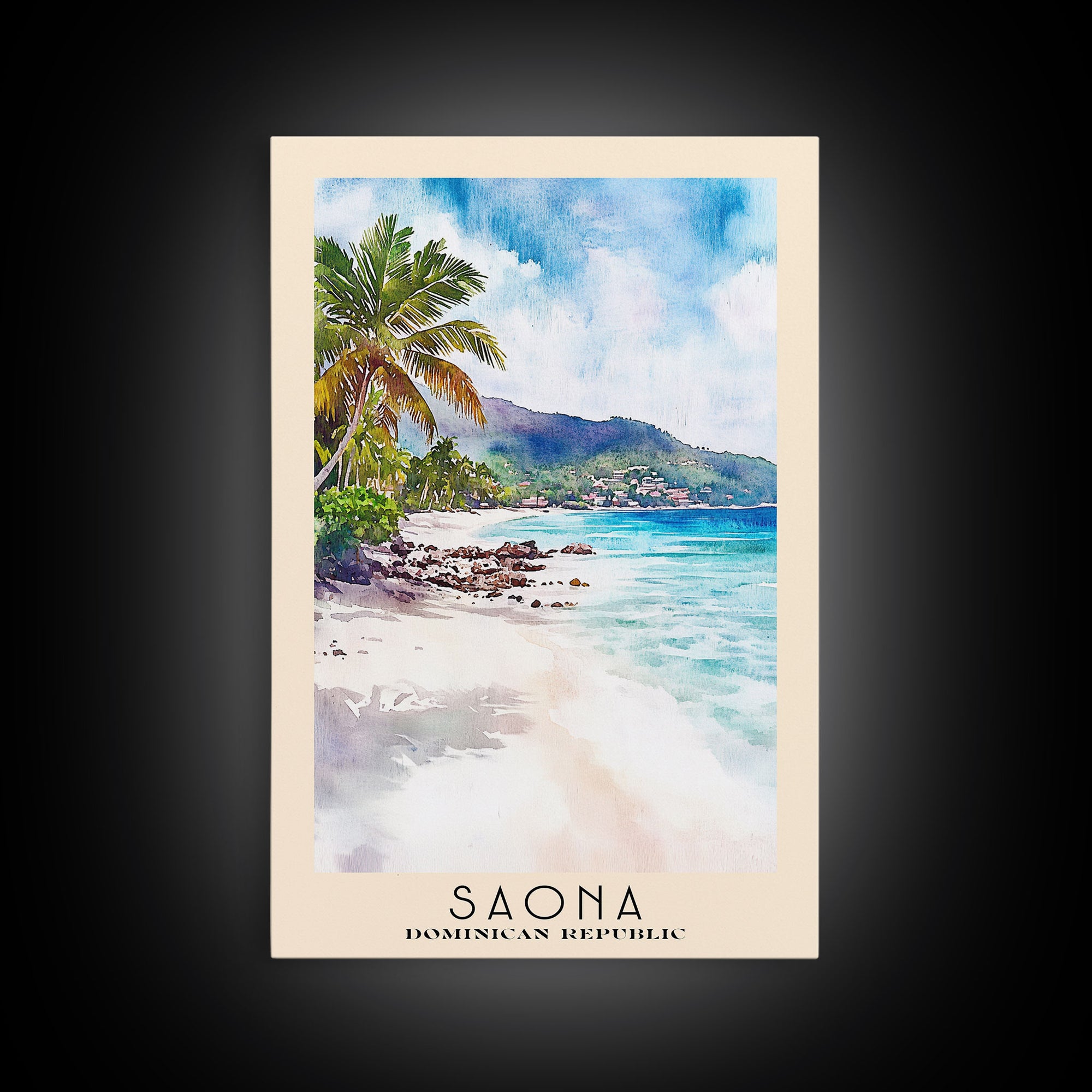 Saona, Dominican Republic Watercolor Print, Vacation Gift, Dominican Republic Wall Art, Vacation Wall Art, Vacatation Memories, Beach Decor, Beach Or Lakehouse Art