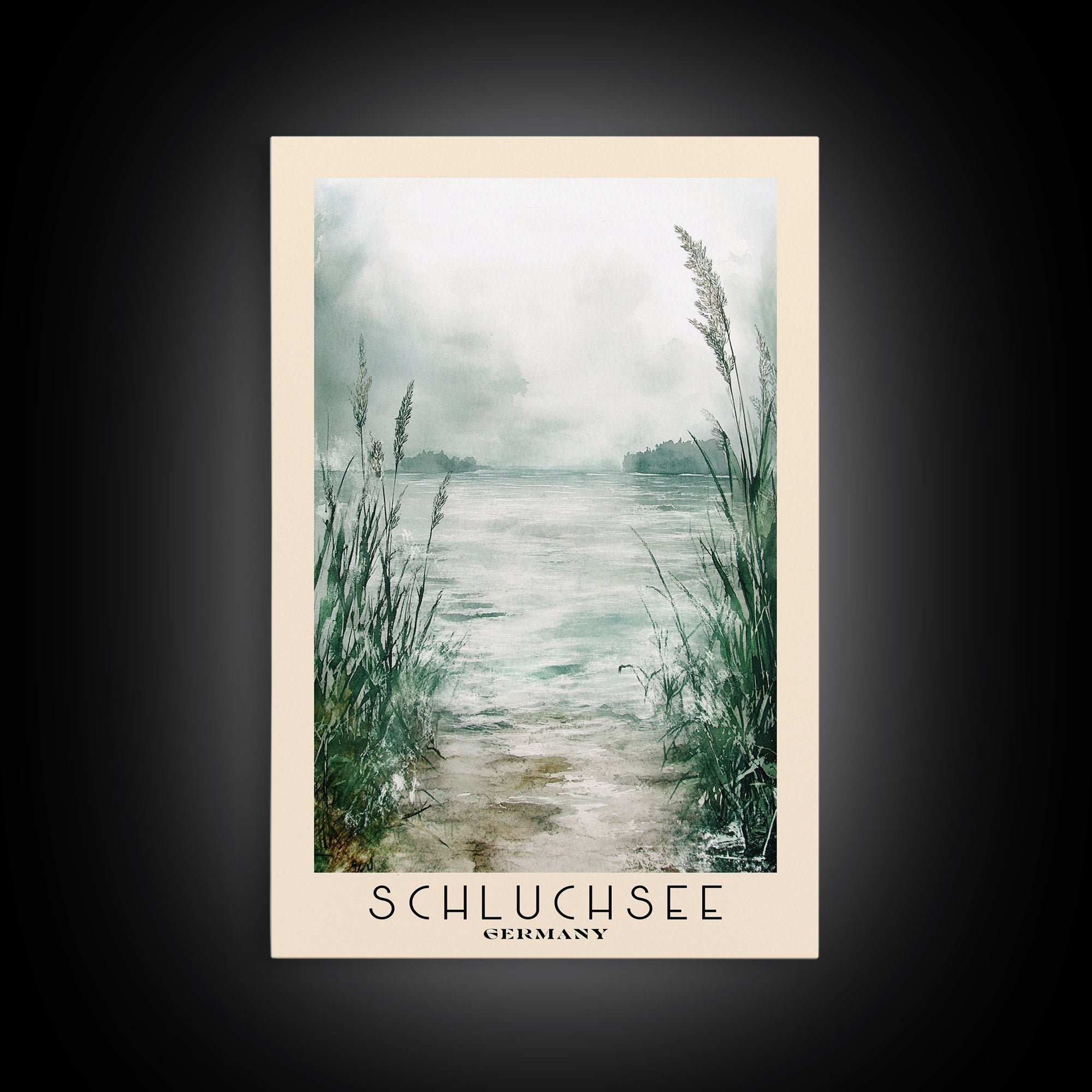 Schluchsee, Germany Watercolor Print, Vacation Gift, Germany Wall Art, Beach Painting, Beach Decor, Beach Or Lakehouse Art