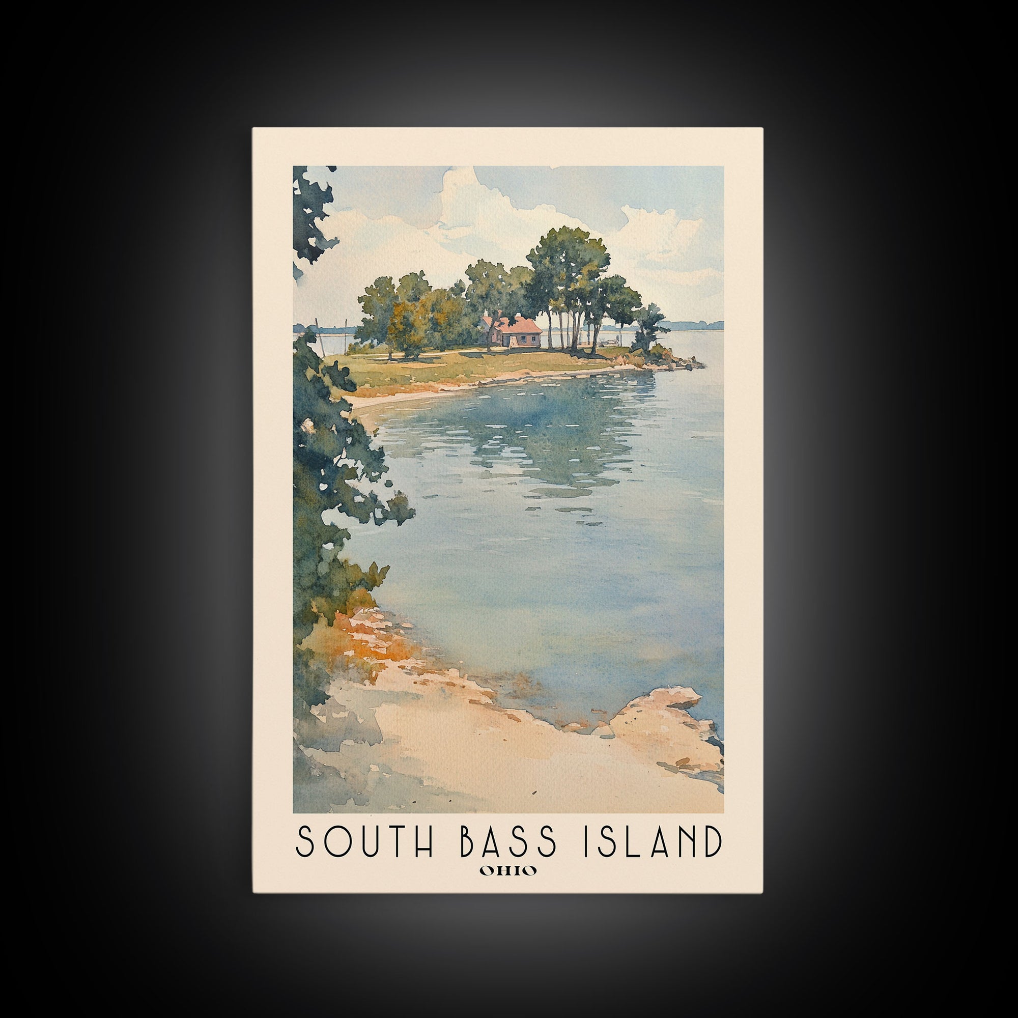 South Bass Island, Ohio Watercolor Print, Vacation Gift, Ohio Wall Art, Vacation Wall Art, Vacatation Memories, Beach Decor, Beach Or Lakehouse Art