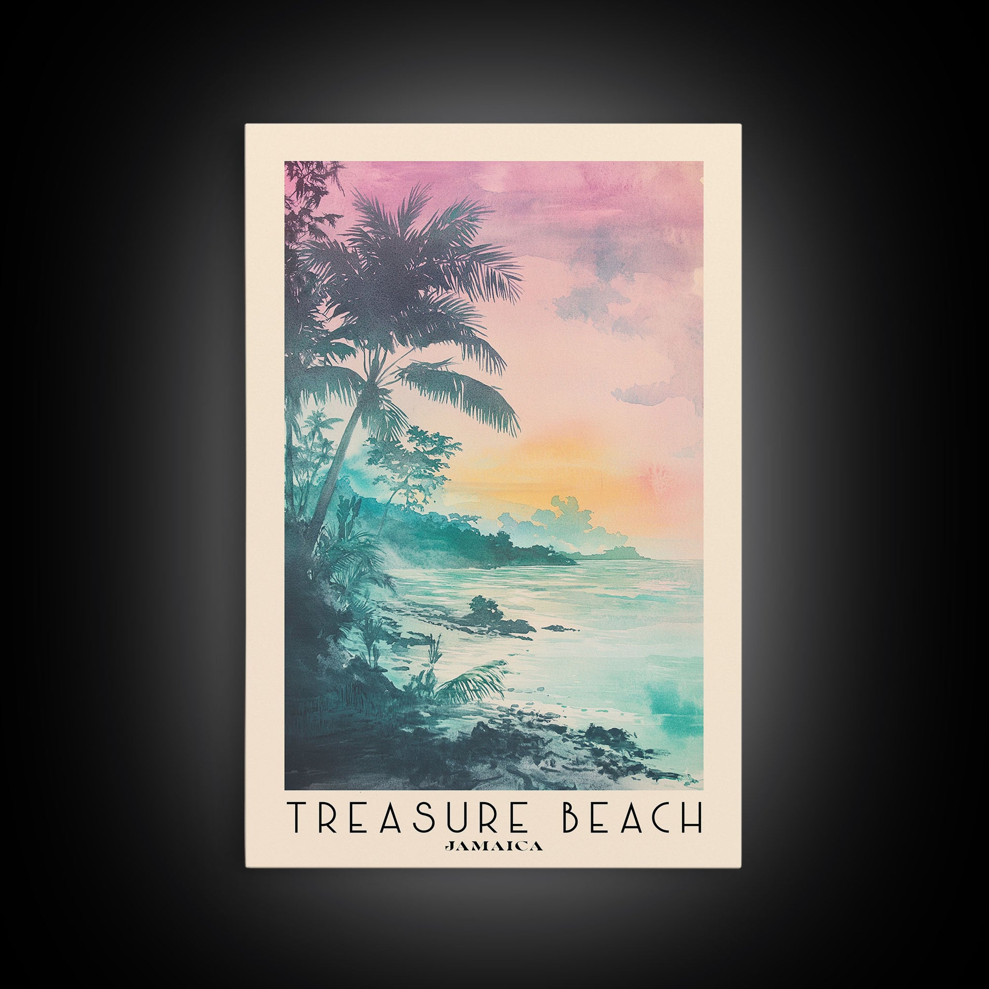 Treasure Beach, Jamaica Watercolor Print, Vacation Gift, Jamaica Wall Art, Vacation Wall Art, Vacatation Memories, Beach Decor, Beach Or Lakehouse Art