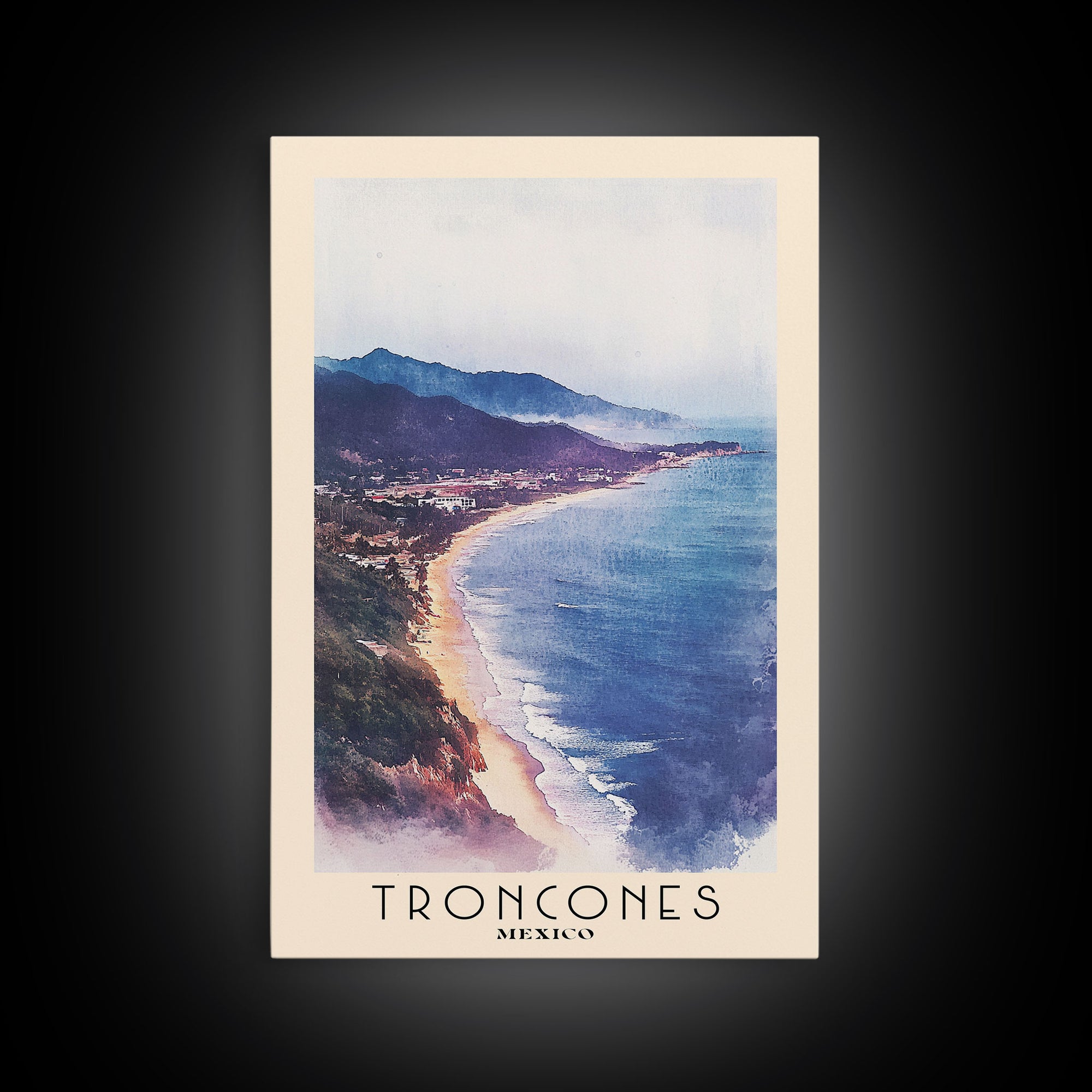 Troncones, Mexico Watercolor Print, Vacation Gift, Mexico Wall Art, Vacation Wall Art, Vacatation Memories, Beach Decor, Beach Or Lakehouse Art