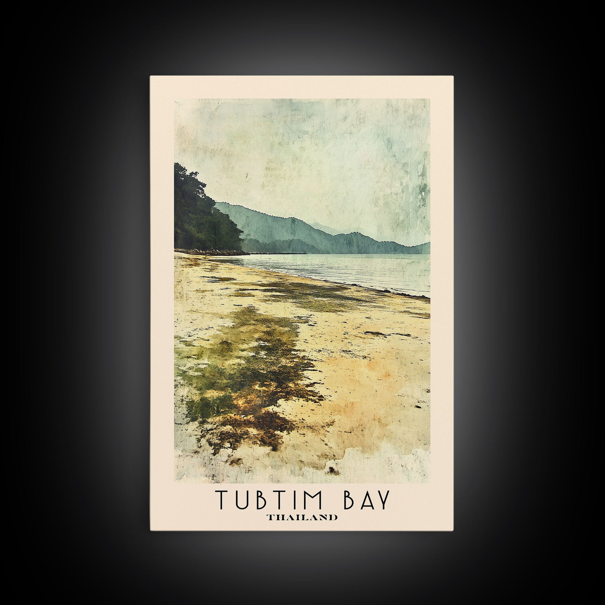 Tubtim Bay, Thailand Watercolor Beach Print, Vacation Gift, Thailand Wall Art, Beach Painting, Beach Decor, Beach Painting