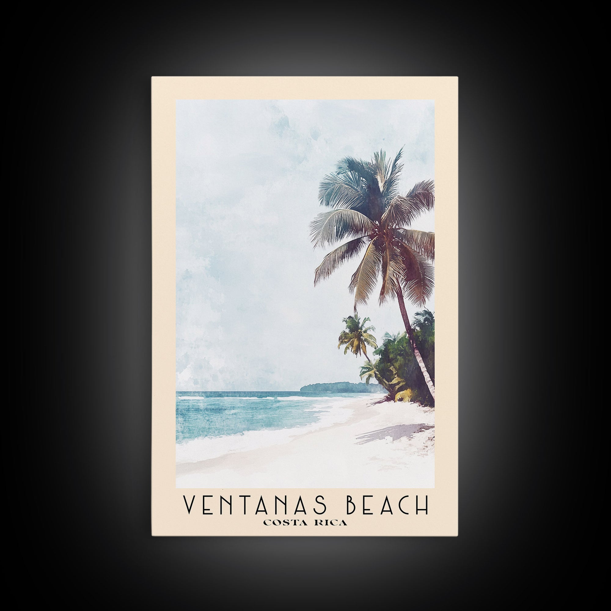 Ventanas Beach, Costa Rica Watercolor Print, Vacation Gift, Costa Rica Wall Art, Beach Painting, Beach Decor, Beach Or Lakehouse Art