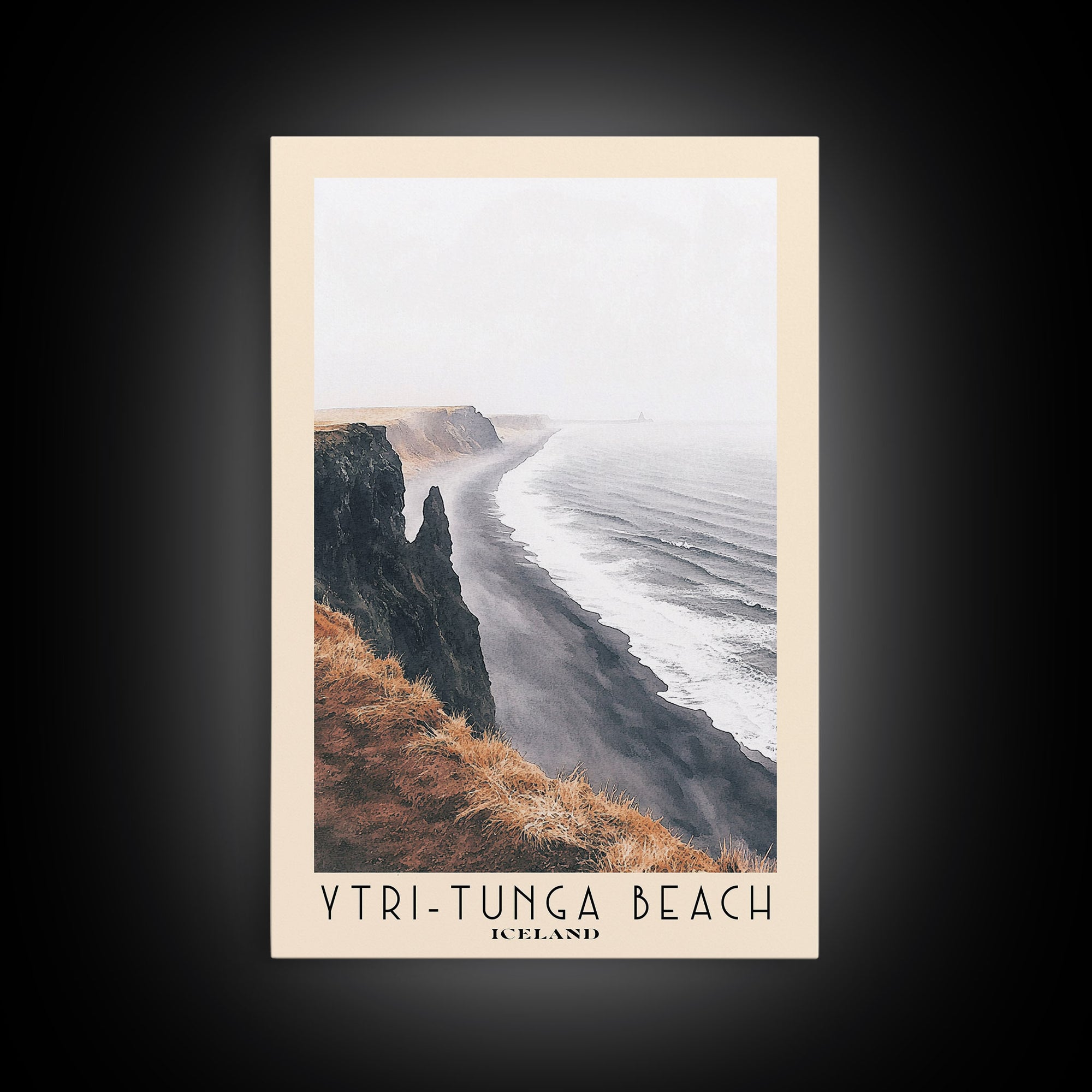 Ytri-Tunga Beach, Iceland Watercolor Print, Vacation Gift, Iceland Wall Art, Vacation Wall Art, Vacatation Memories, Beach Decor, Beach Or Lakehouse Art