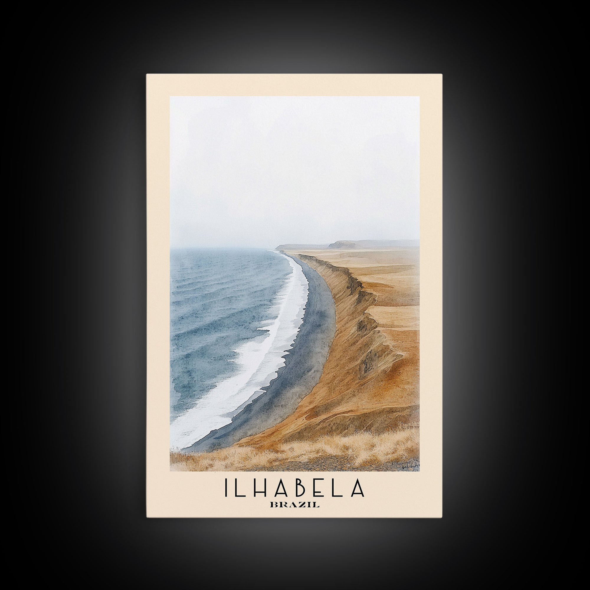 Ilhabela, Brazil Watercolor Print, Vacation Gift, Brazil Wall Art, Beach Painting, Beach Decor, Beach Or Lakehouse Art