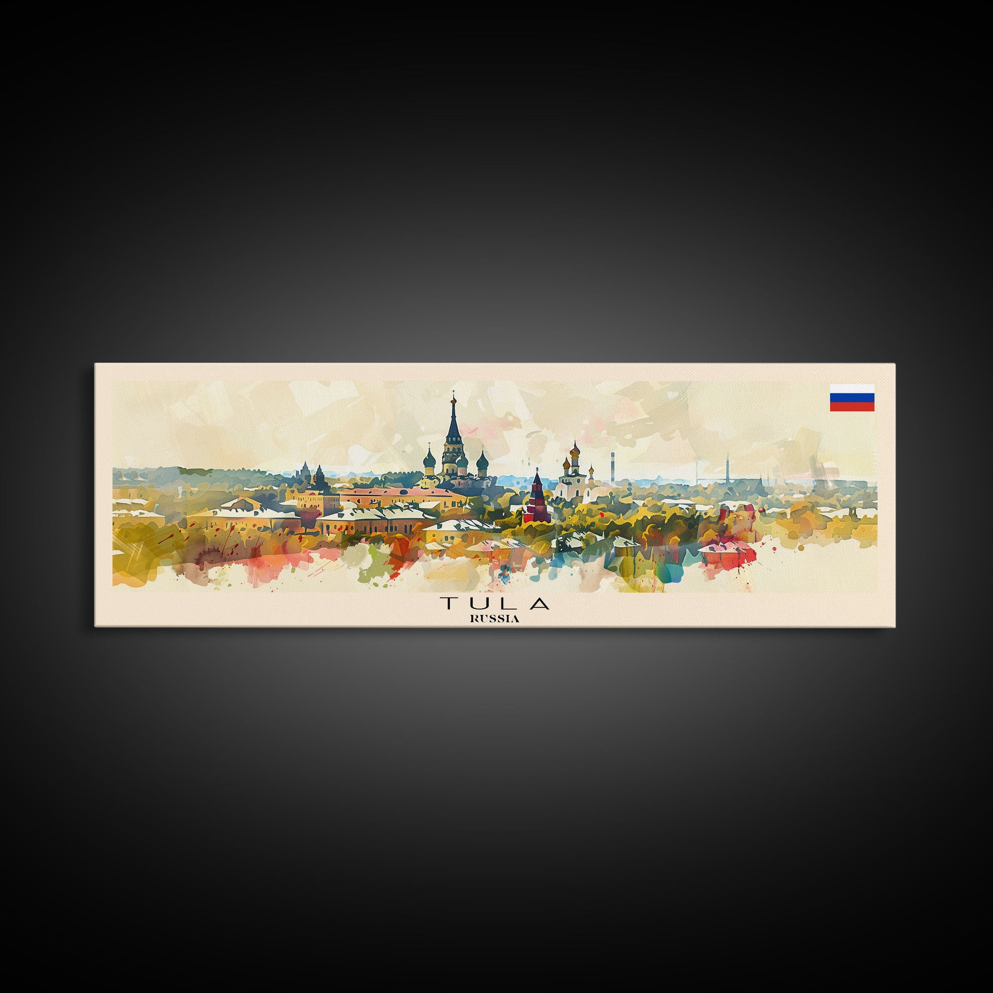 Tula Russia Travel Art, City Art, Framed Canvas Print or Metal Wall Art, Europe Travel Poster, Panoramic Wall Art, Extra Wide Wall Art