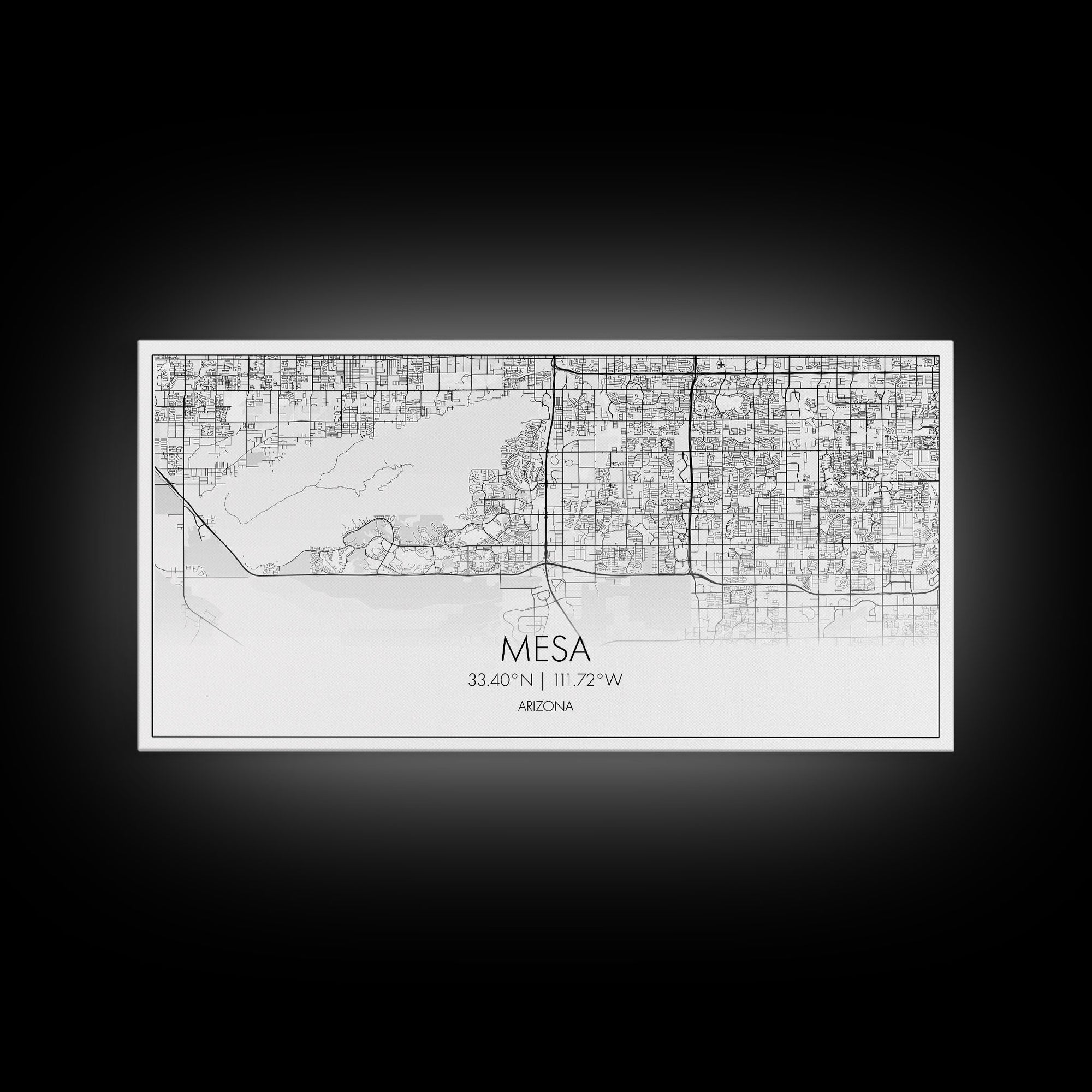 Mesa City Map, Arizona Map, Map Art, Minimalist Wall Art, Wall Art, Canvas Art, Unique Wall Décor, Farmhouse Art, Book Reader Gift, Room Art