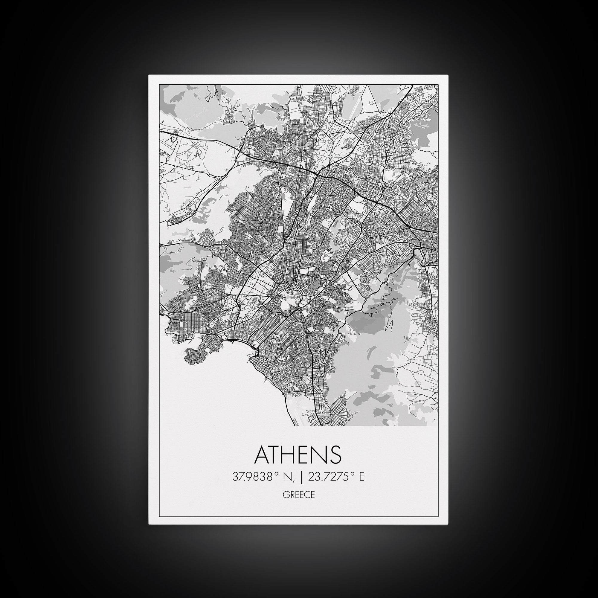 Athens Street Map, Greece Map, Travel Wall Art, Friendship Gift, Bedroom Art, Minimalist Art, Wall Art, Canvas Print, Canvas Wall Art