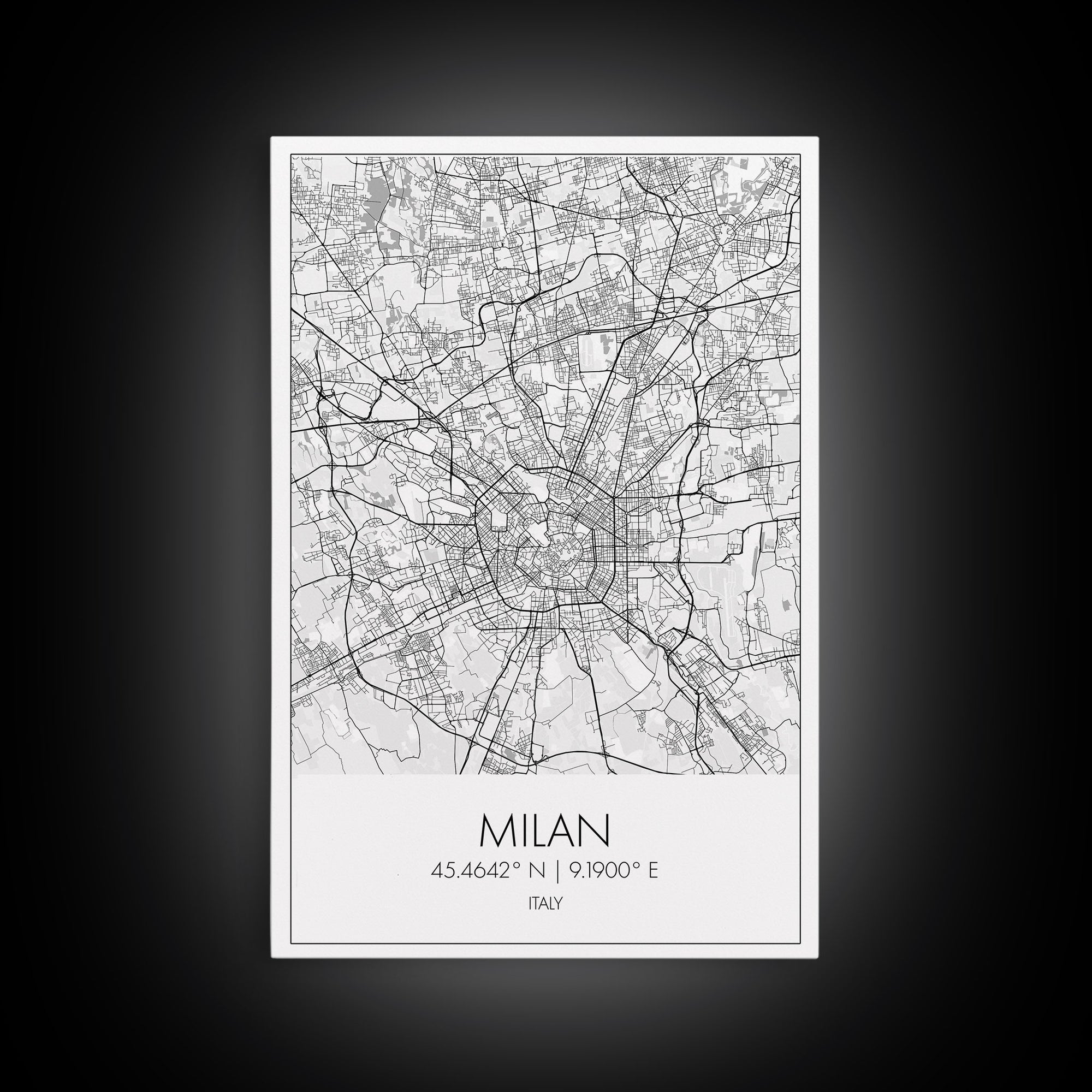 Milan Street Map, Italy Map, City Map Art, Modern Art, Wall Art, Canvas Print, Travel Print, Living Room Wall Art, Gift For Traveler