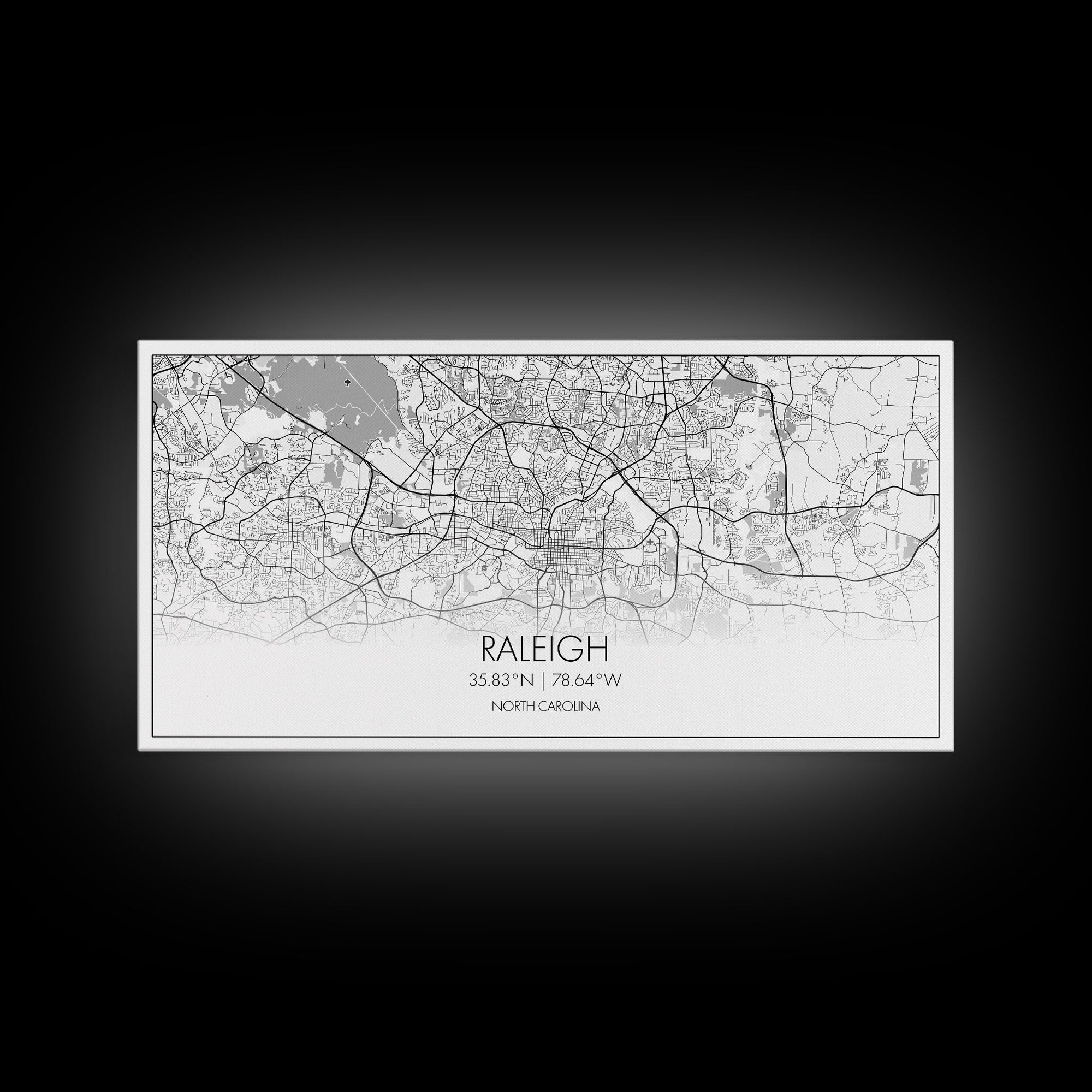 Raleigh City Map, North Carolina Art, Map Print, Minimalist Wall Art, Wall Art, Canvas Art, Gift For Couple, Man Cave Wall Art, Rustic Art