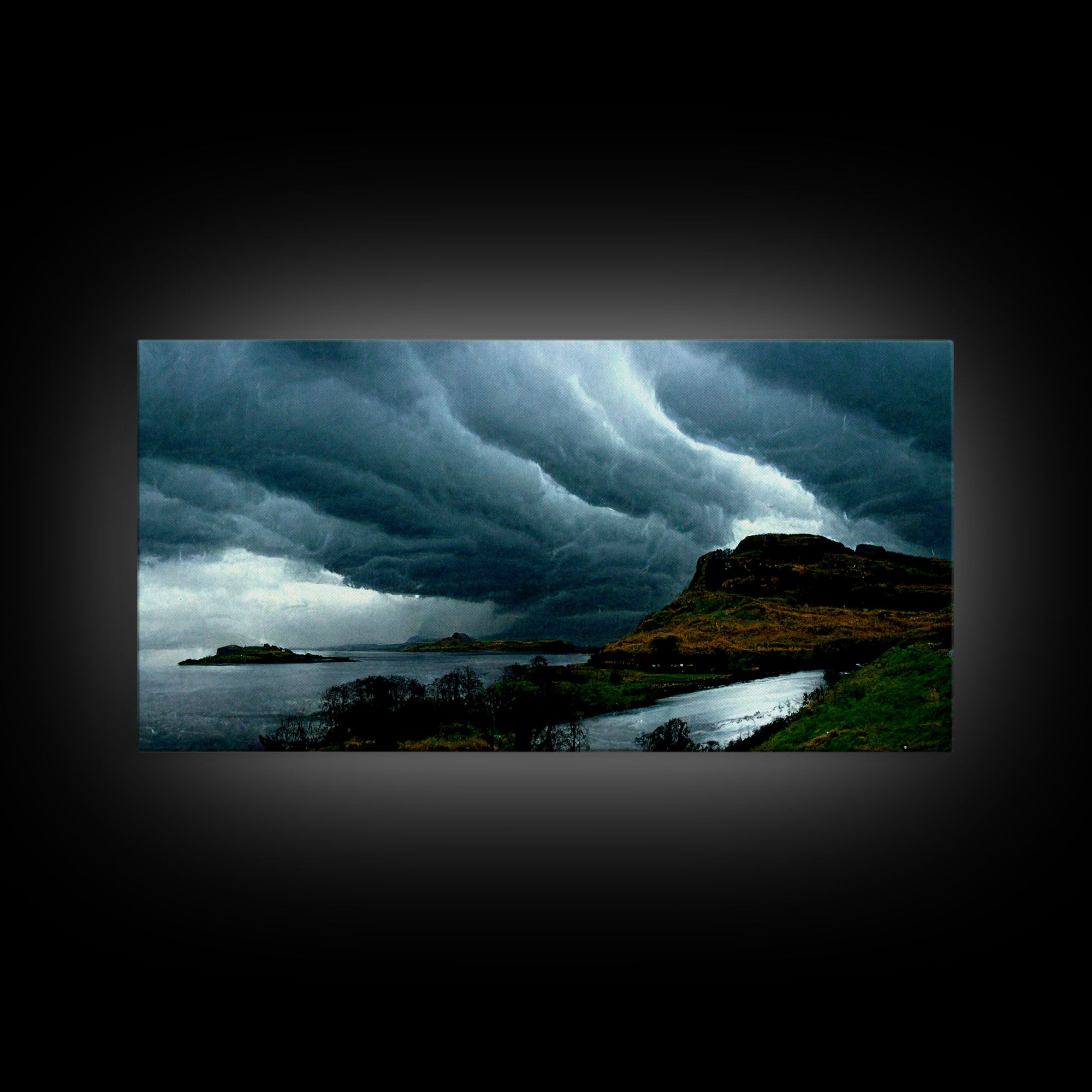 Storm Clouds Seascape Ocean Sea Islands Fine Art Print, Wall Art Print, Wall Décor, Wall Poster