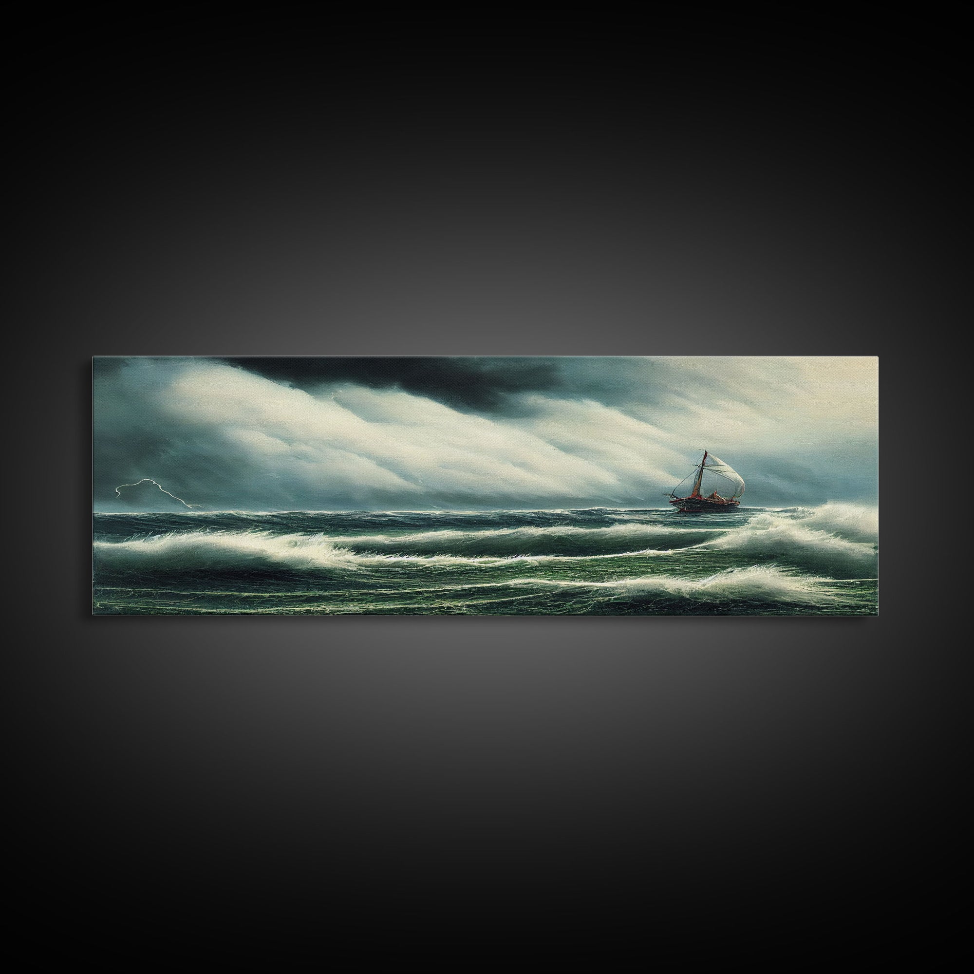 Large sailing boat painting Sailboat canvas nautical wall art landscape painting on canvas crew painting coastal wall art ocean painting