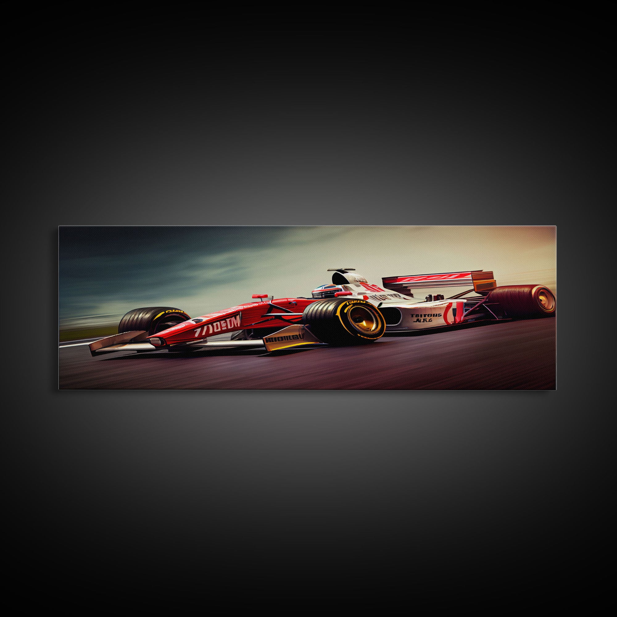 Formula 1 wall art print Motivation office wall decor Formula one car poster Modern living room home decor F1 Large framed canvas gifts