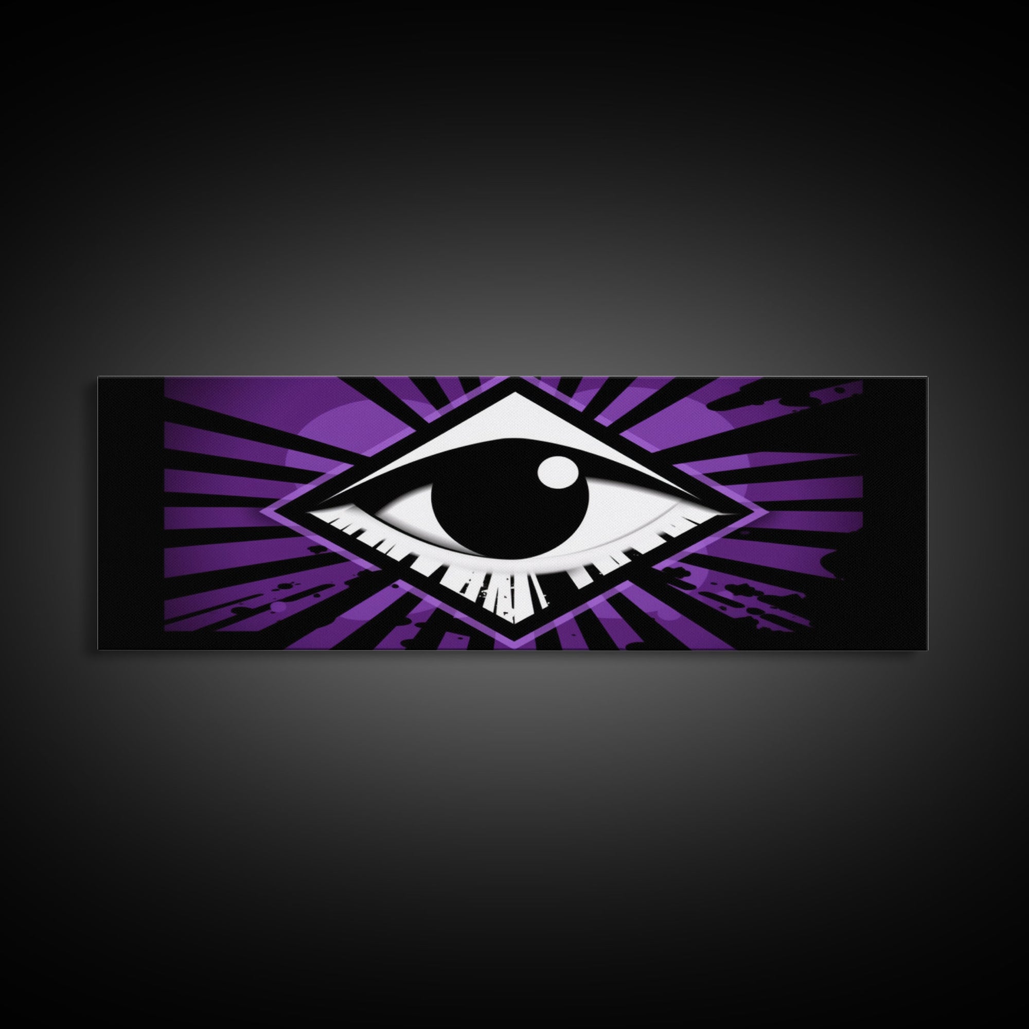 Violet All Seeing Eye Wall Art Print, Eye Canvas Art, Eye Of Horus Wall Art, Framed Art Print, Wall Decor, Panoramic, Wall Art, Canvas Print