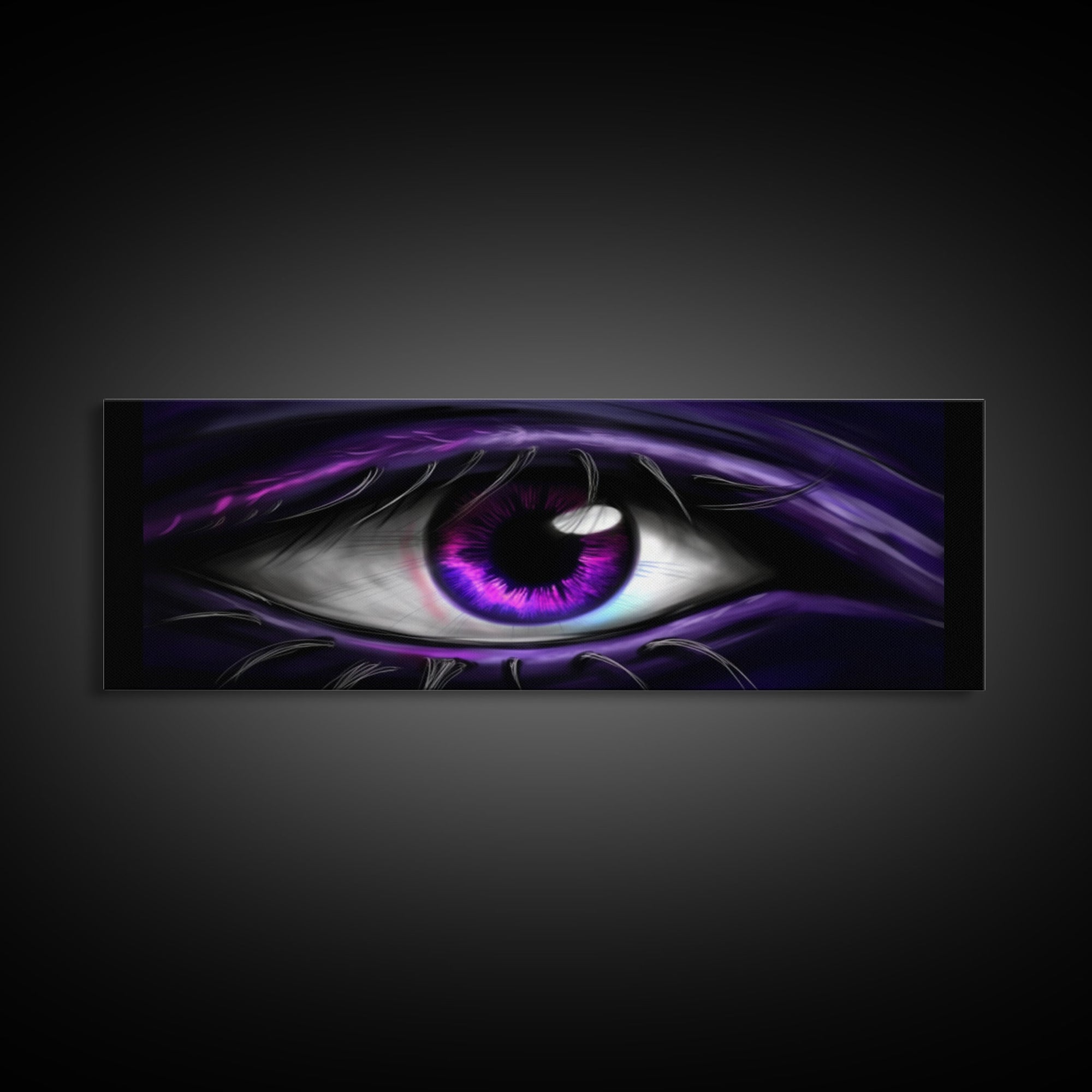 Violet Eye Art Print, Big Eye Art Painting, Canvas Print, Eye Canvas Art, Framed Art Print, Wall Decor, Panoramic, Wall Art, Canvas Print