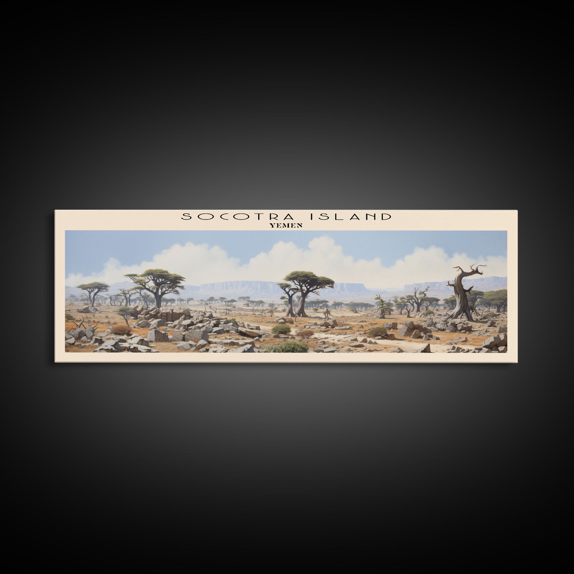 Socotra Island Framed Canvas Print Travel Poster | Wall Art | Home Decor | Gift For Travel Lover | Wall Hanging | Original Art