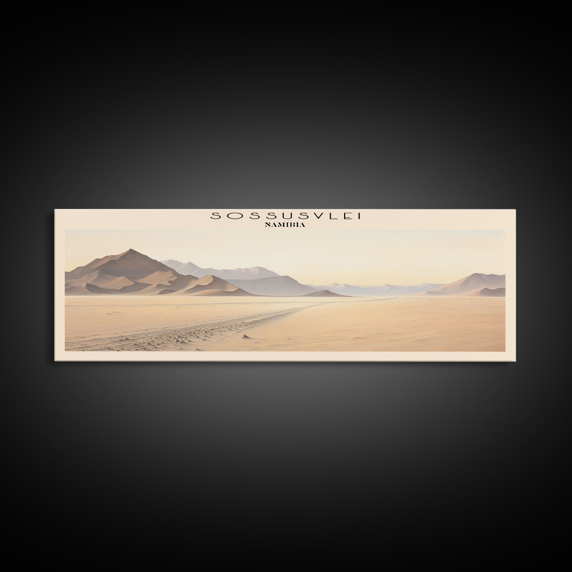 Sossusvlei COUNTRY | Framed Travel Poster Canvas Print | Trendy Wall Art | Watercolor Painting | Living Room Art | Unique Art