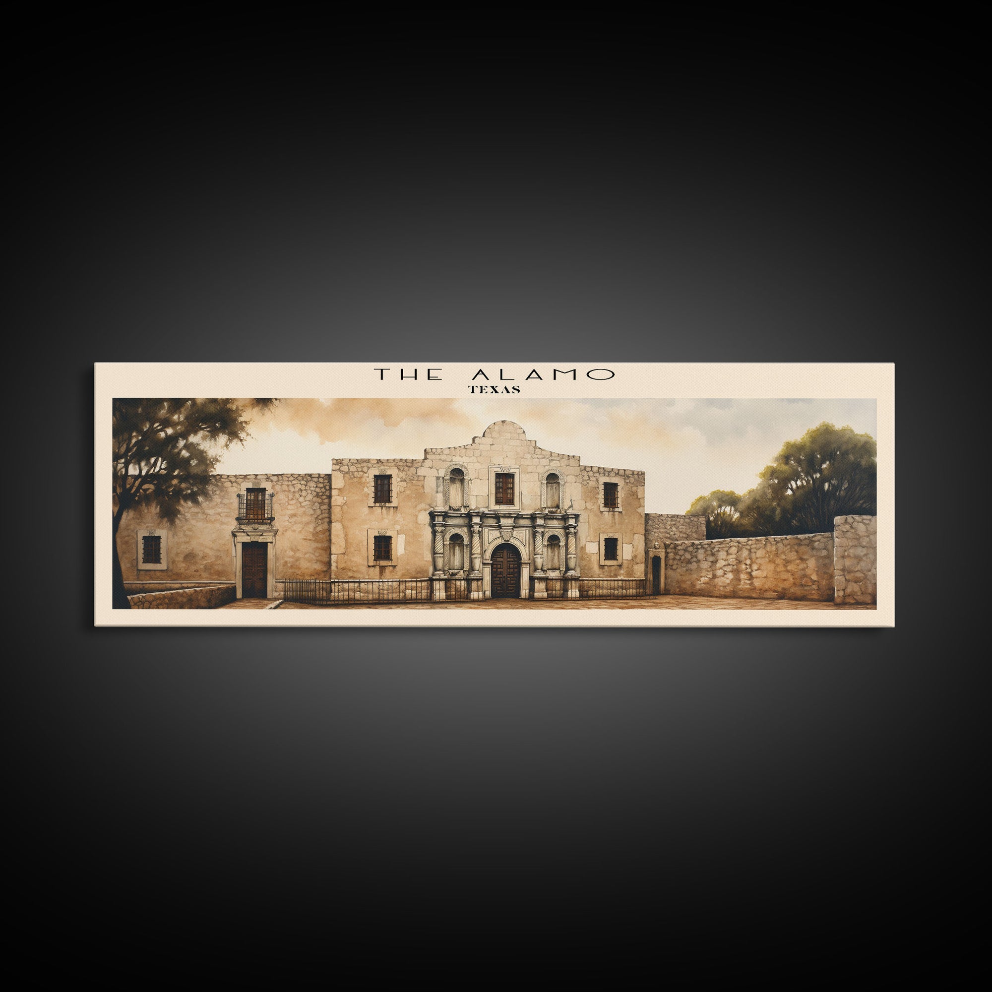 The Alamo Travel Print Wall Art, Travel Poster Print, Retro Style COUNTRY Home Decor, Wall Hanging, Travel Gift Idea, Unique Metal Art