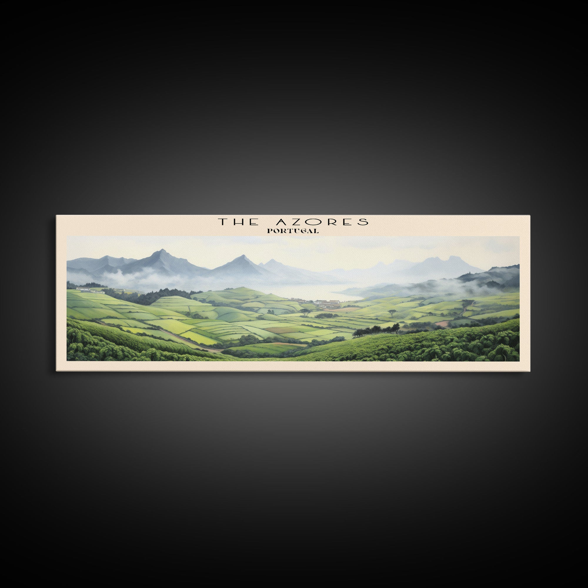 The Azores Framed Canvas Print Travel Poster | Wall Art | Home Decor | Gift For Travel Lover | Wall Hanging | Original Art