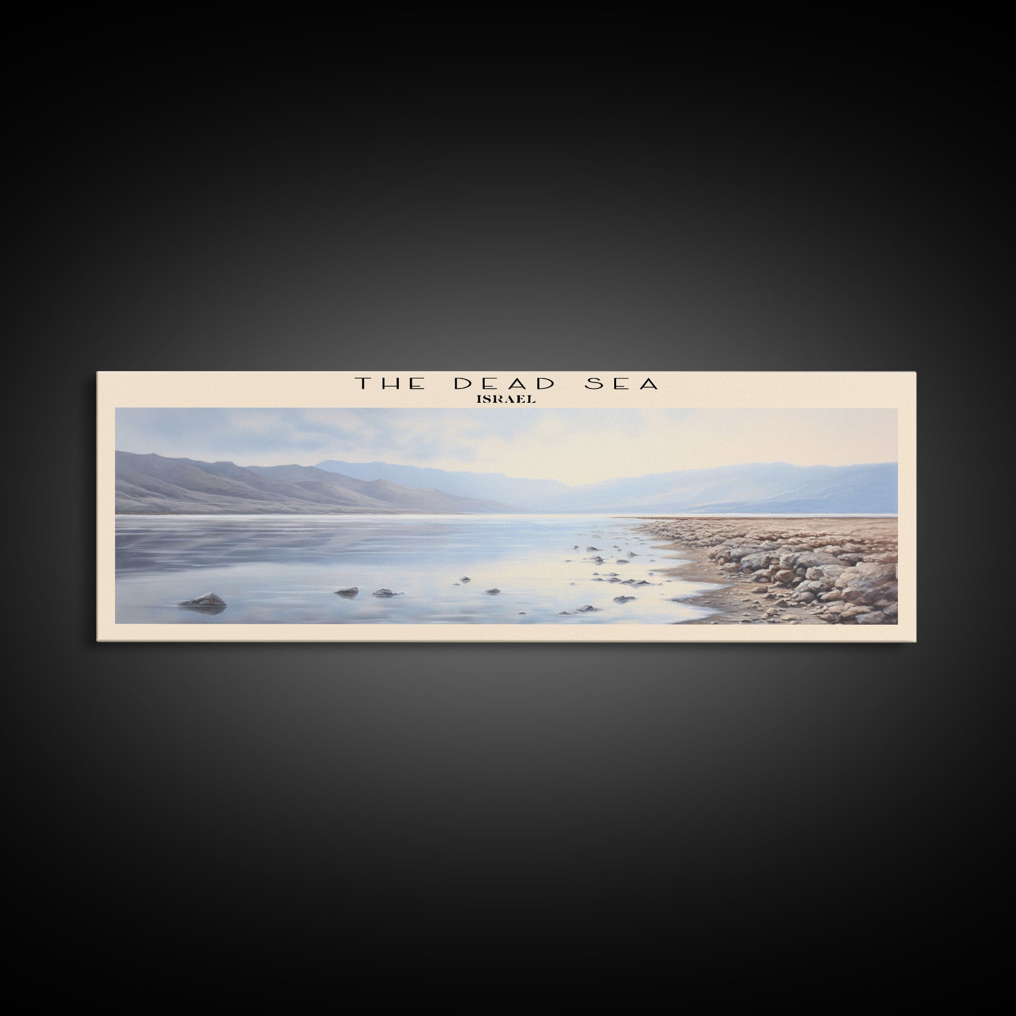 The Dead Sea Framed Canvas Print Travel Poster | Wall Art | Home Decor | Gift For Travel Lover | Wall Hanging | Original Art