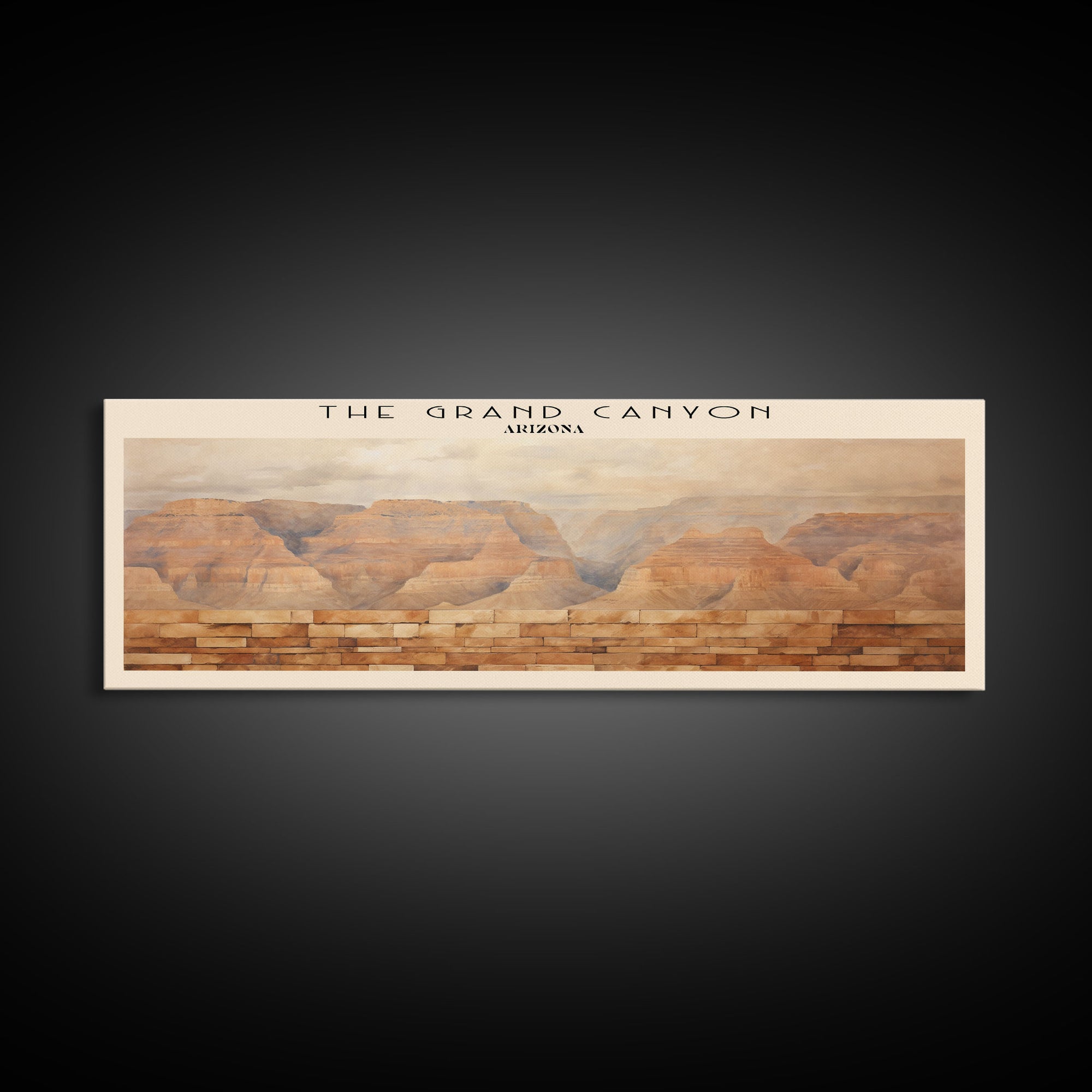 The Grand Canyon COUNTRY | Framed Travel Poster Canvas Print | Trendy Wall Art | Watercolor Painting | Living Room Art | Unique Art