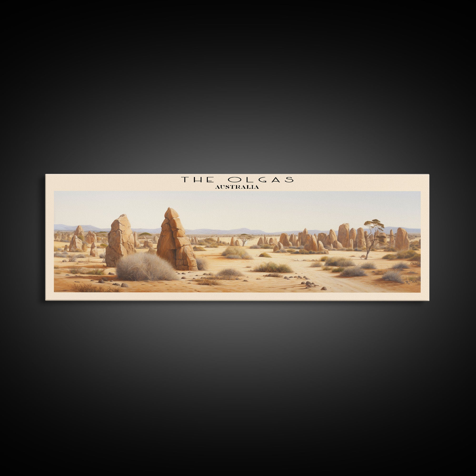 The Olgas Framed Canvas Print Travel Poster | Wall Art | Home Decor | Gift For Travel Lover | Wall Hanging | Original Art