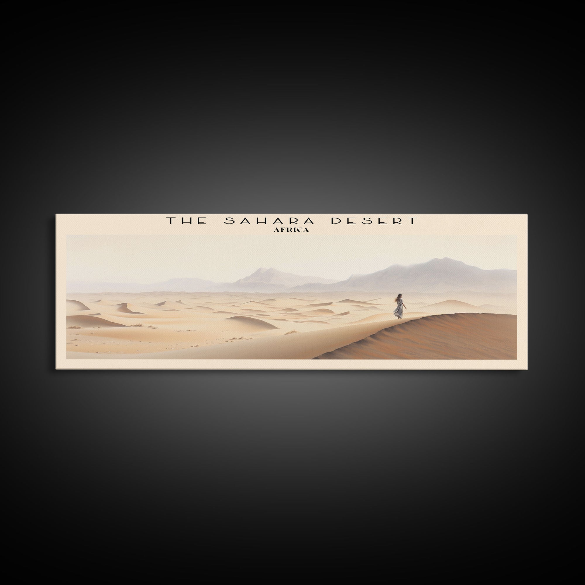 The Sahara Desert Framed Canvas Print Travel Poster | Wall Art | Home Decor | Gift For Travel Lover | Wall Hanging | Original Art