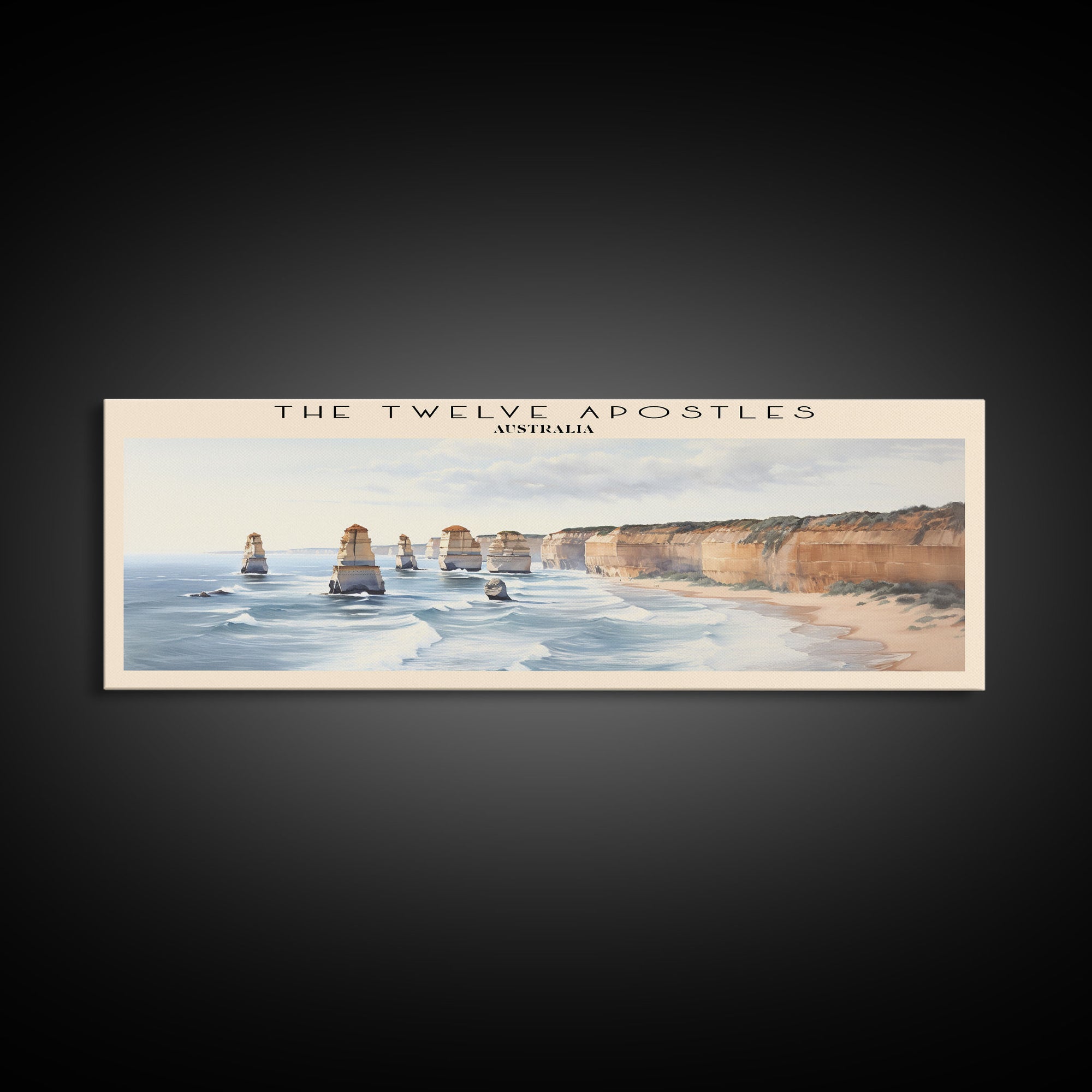 The Twelve Apostles Framed Canvas Print Travel Poster | Wall Art | Home Decor | Gift For Travel Lover | Wall Hanging | Original Art