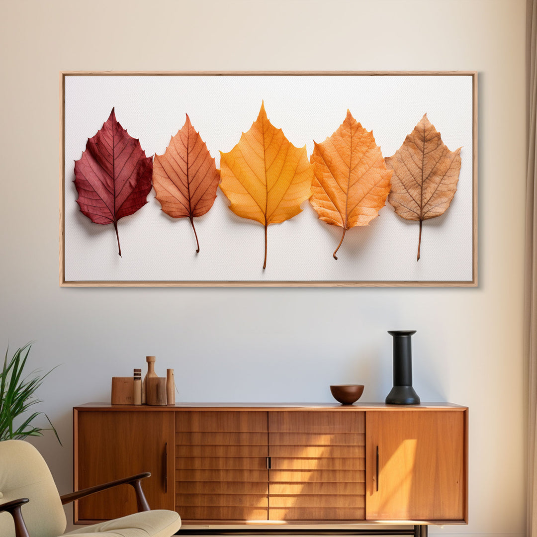 Autumn Leaves Photography Study, Framed Canvas Print, Fall Decor, Autumn Decor, Fall Centerpiece, Seasonal Art, Fall Centerpiece, Fall Art