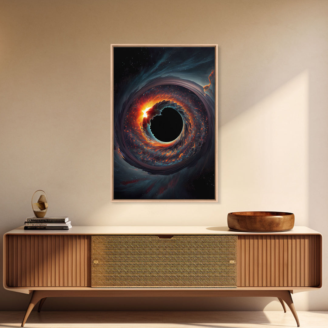 Eye Of the Storm, Galaxy art, framed canvas print, unique space decor