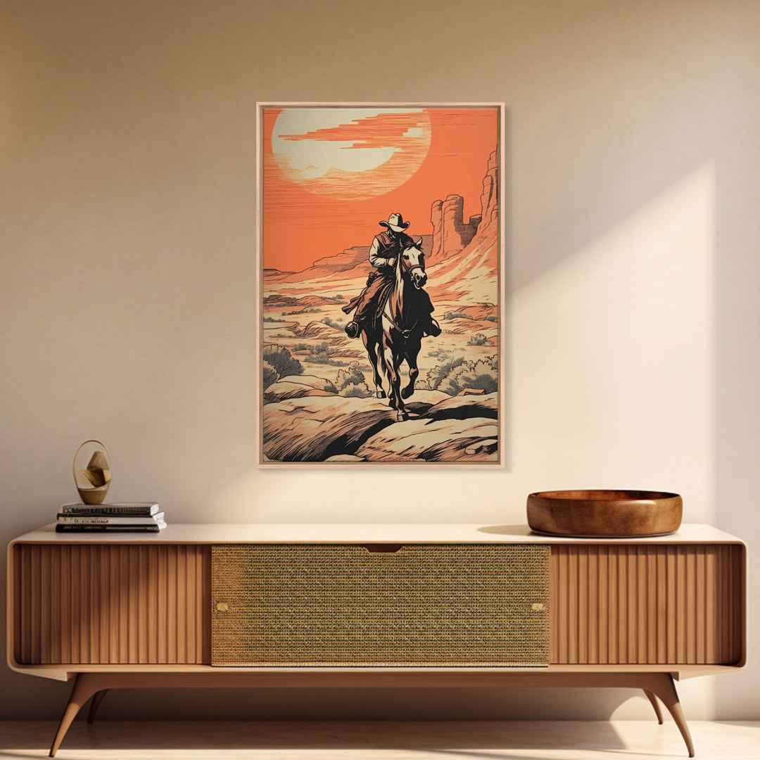 Lonely Cowboy Canvas Print