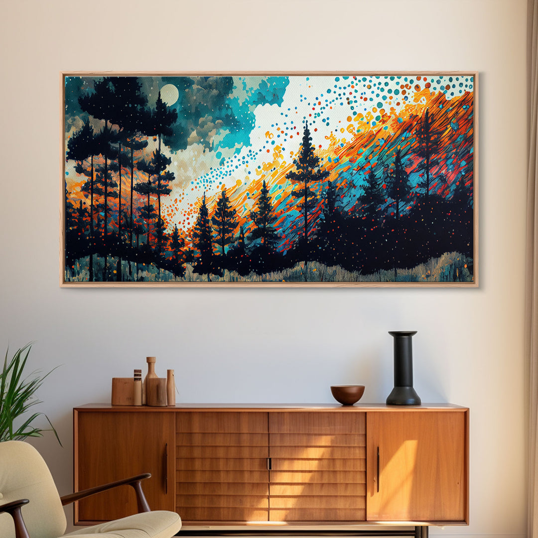 Crystal Pine Tree Art, Framed Canvas Print, Pine Tree Canvas, Pine Tree Artwork, Pine Tree Canvas Art