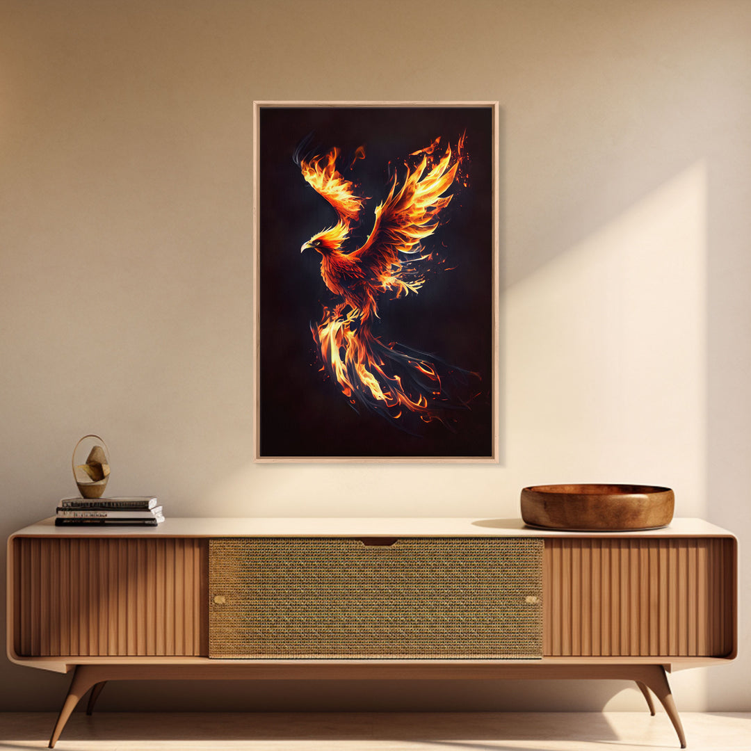 Canvas Print Of "The Phoenix" - Rebirth Art - Framed Canvas Art - Framed Wall Art