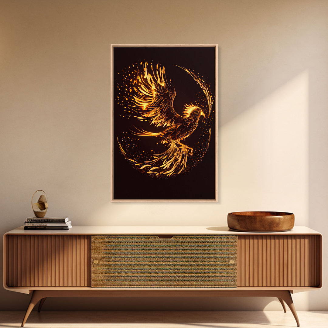 Phoenix Print on Canvas, Made From Original Artwork