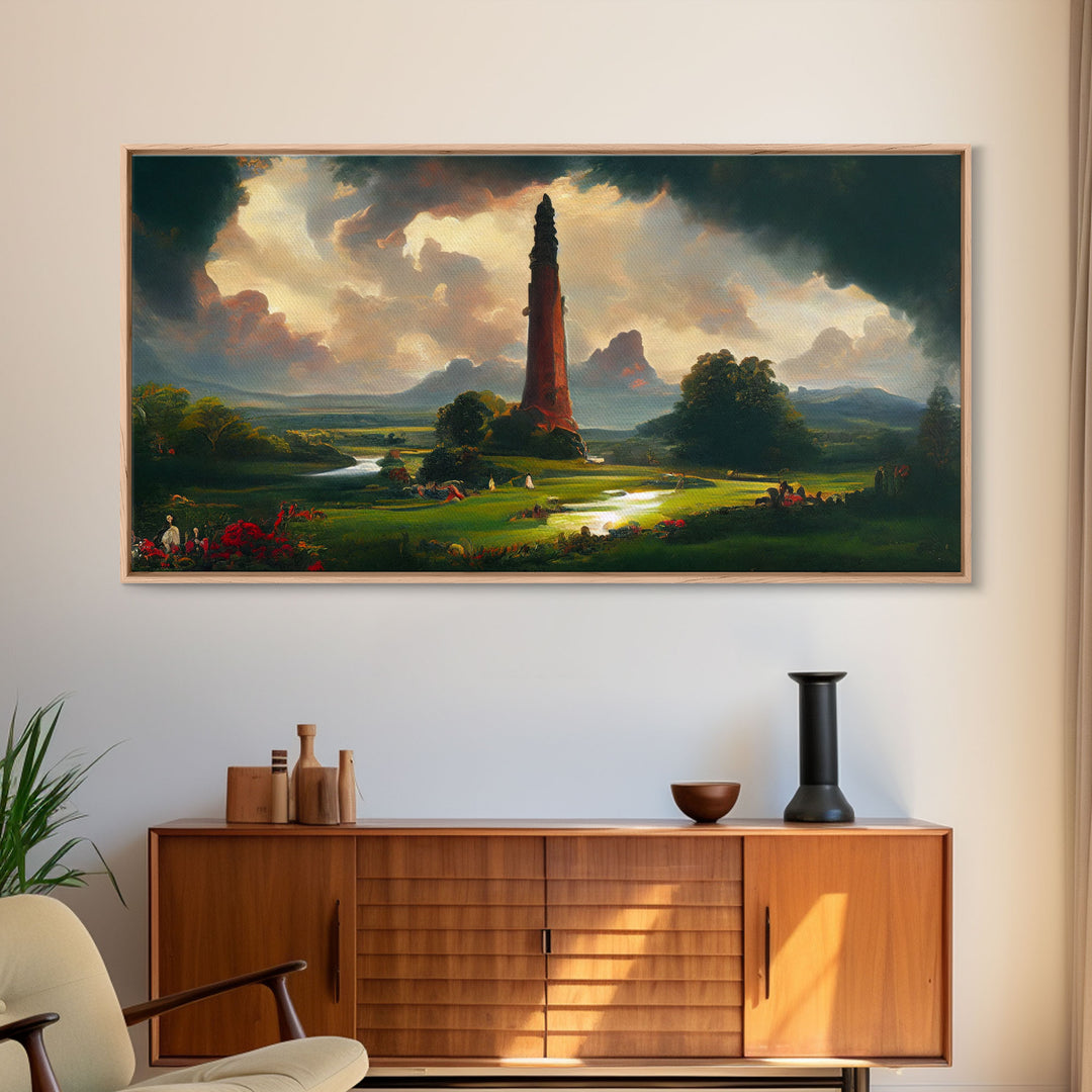 Dark Tower, High Fantasy Art Canvas Print, unique wall art, fantasy concept art