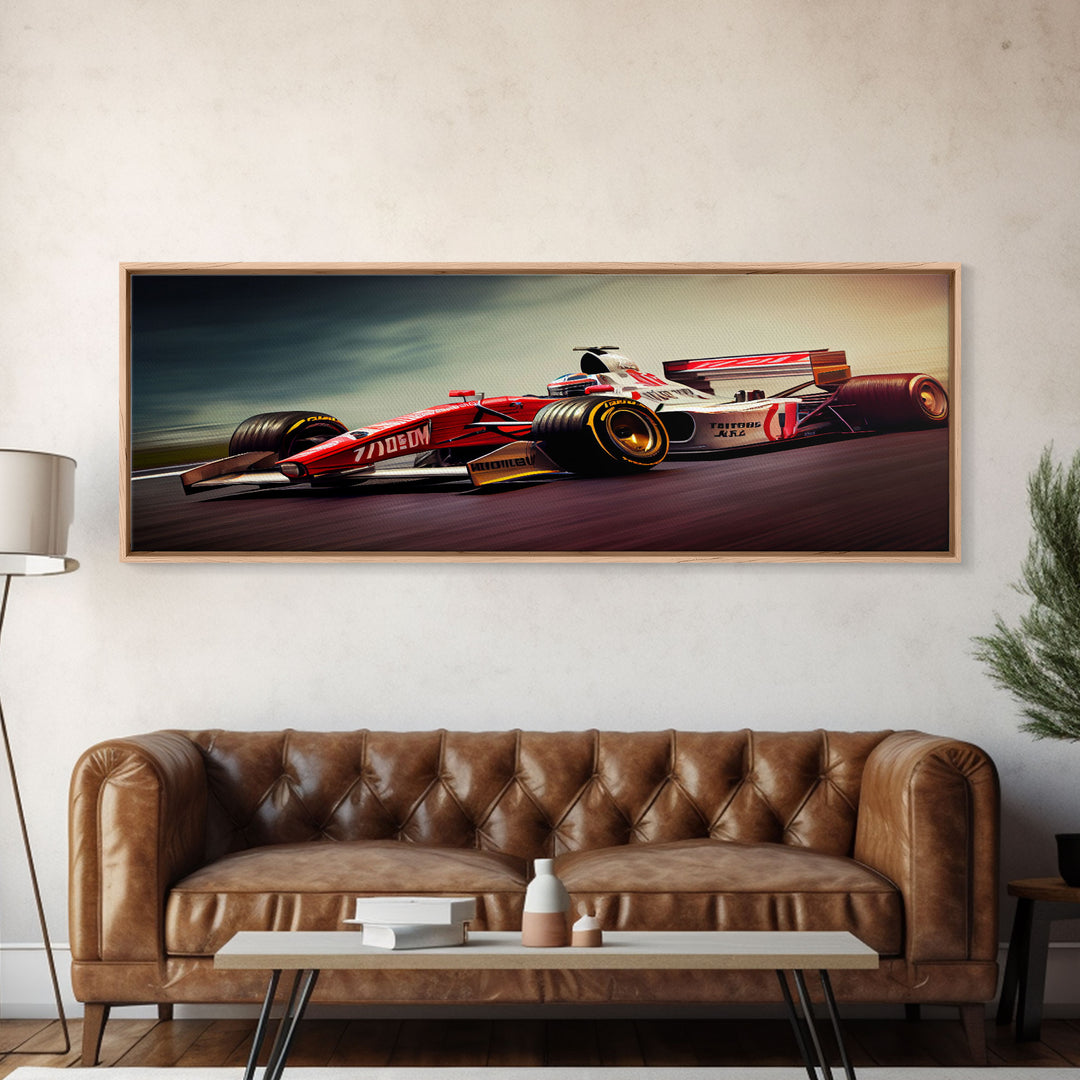 Formula 1 wall art print Motivation office wall decor Formula one car poster Modern living room home decor F1 Large framed canvas gifts