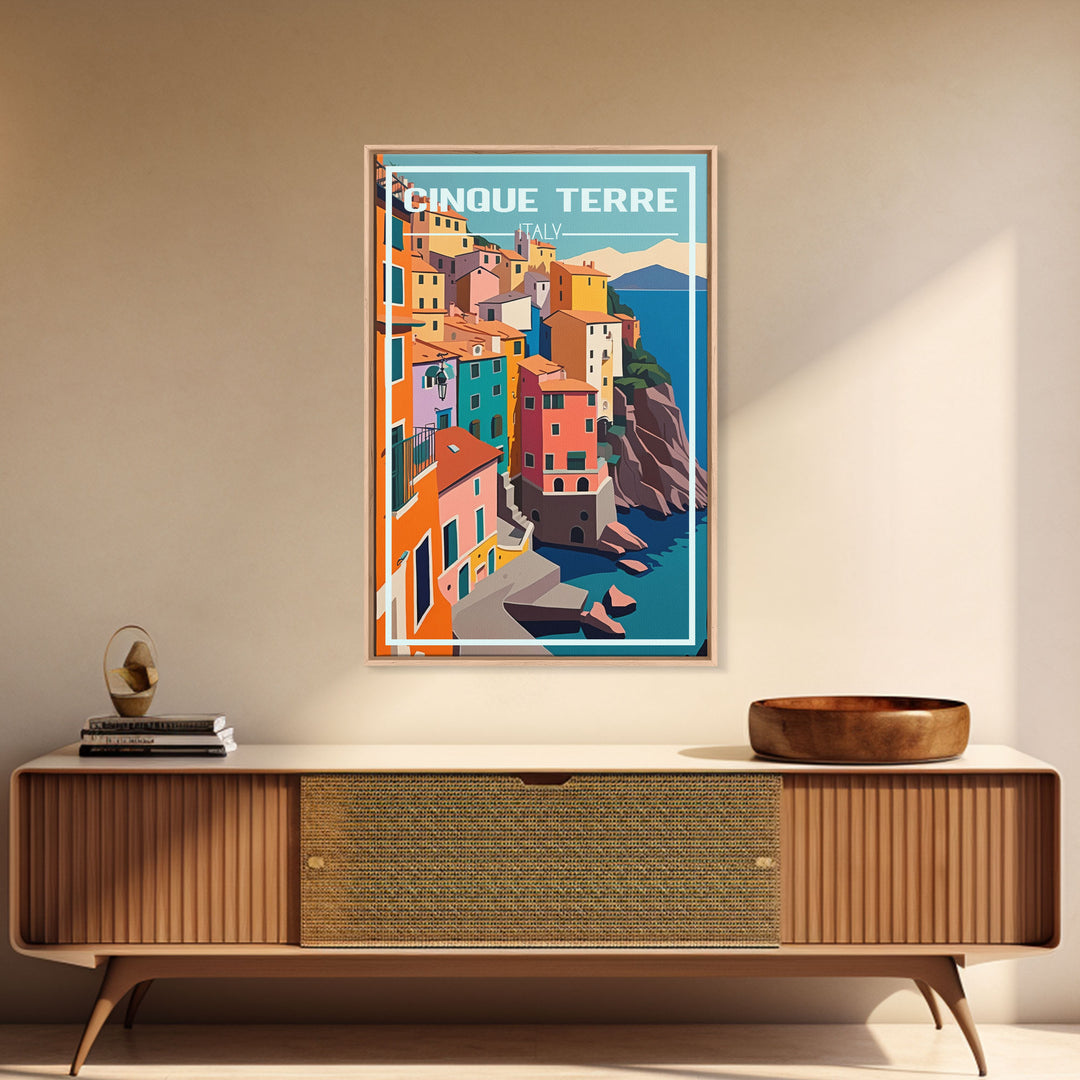 Cinque Terre, Italy Travel Poster, Europe Wall Art, Coastline, Travel Wall Print, Travel Poster, Travel Wall Art, Canvas Wall Print